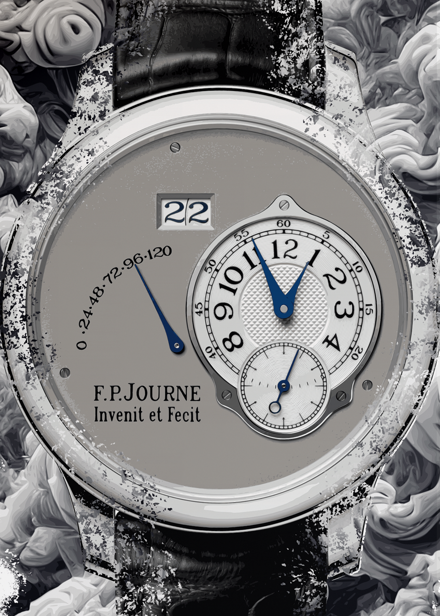 Automatique - Platinum Watch Art Print Poster