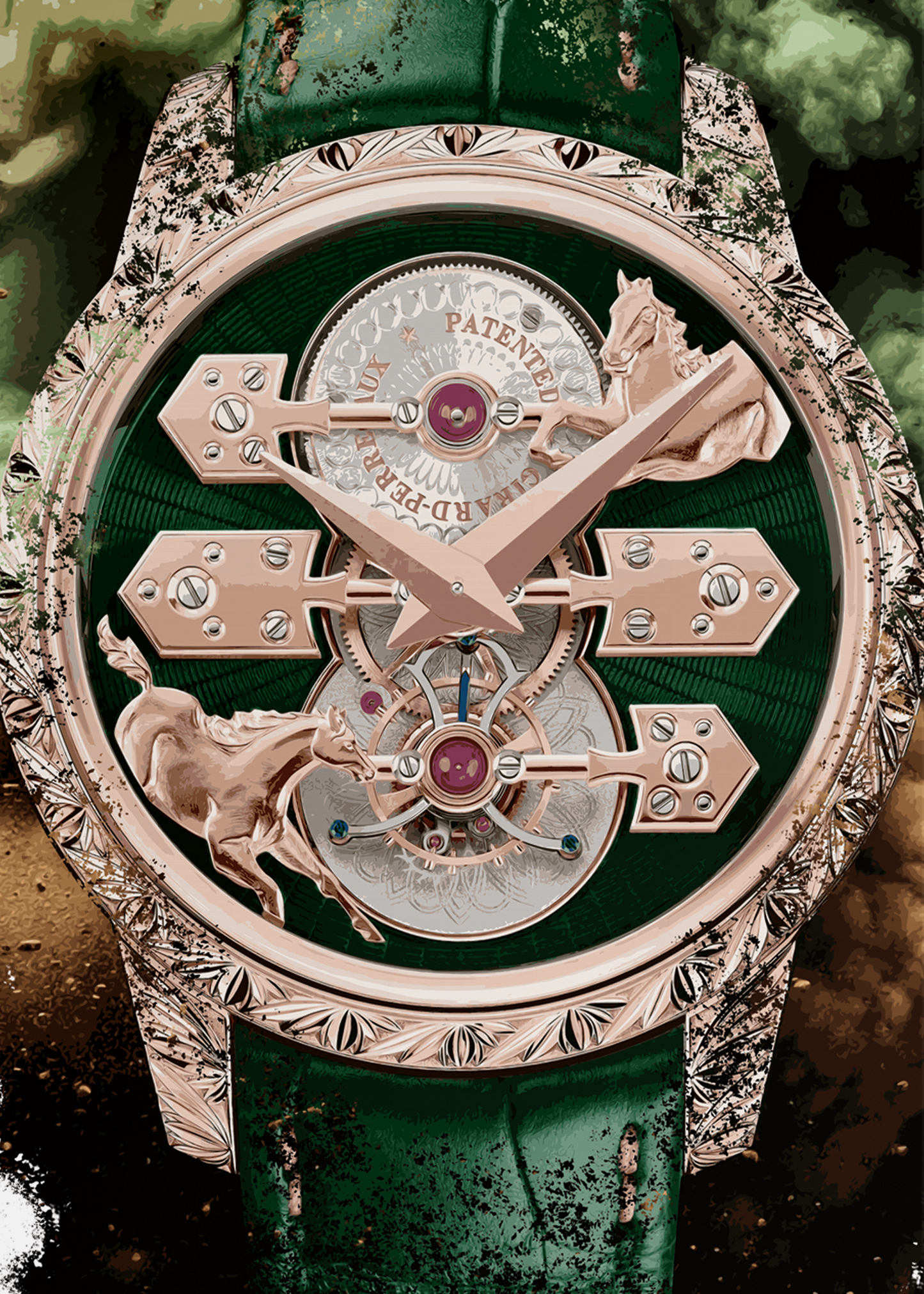 La Esmeralda Tourbillon “A Secret” Eternity Edition Ref. 99274-52-3162-5CC Watch Art Print Poster