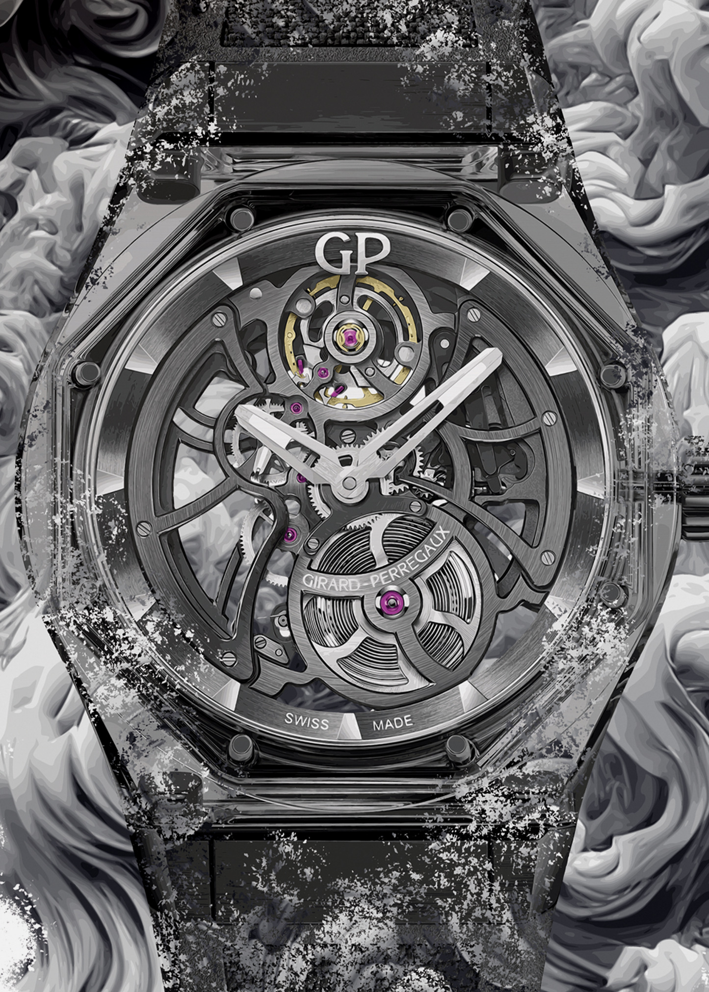 Laureato Absolute Light & Shade Ref. 81071-43-2022-1CX Watch Art Print Poster