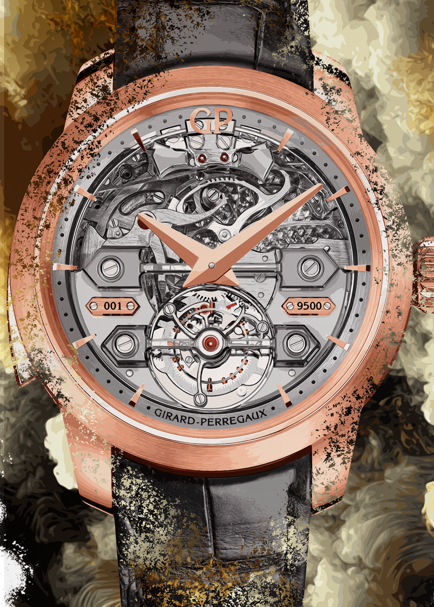 Bridges Minute Repeater Tourbillon With Bridges Ref. 99820-52-001-BA6A Watch Art Print Poster
