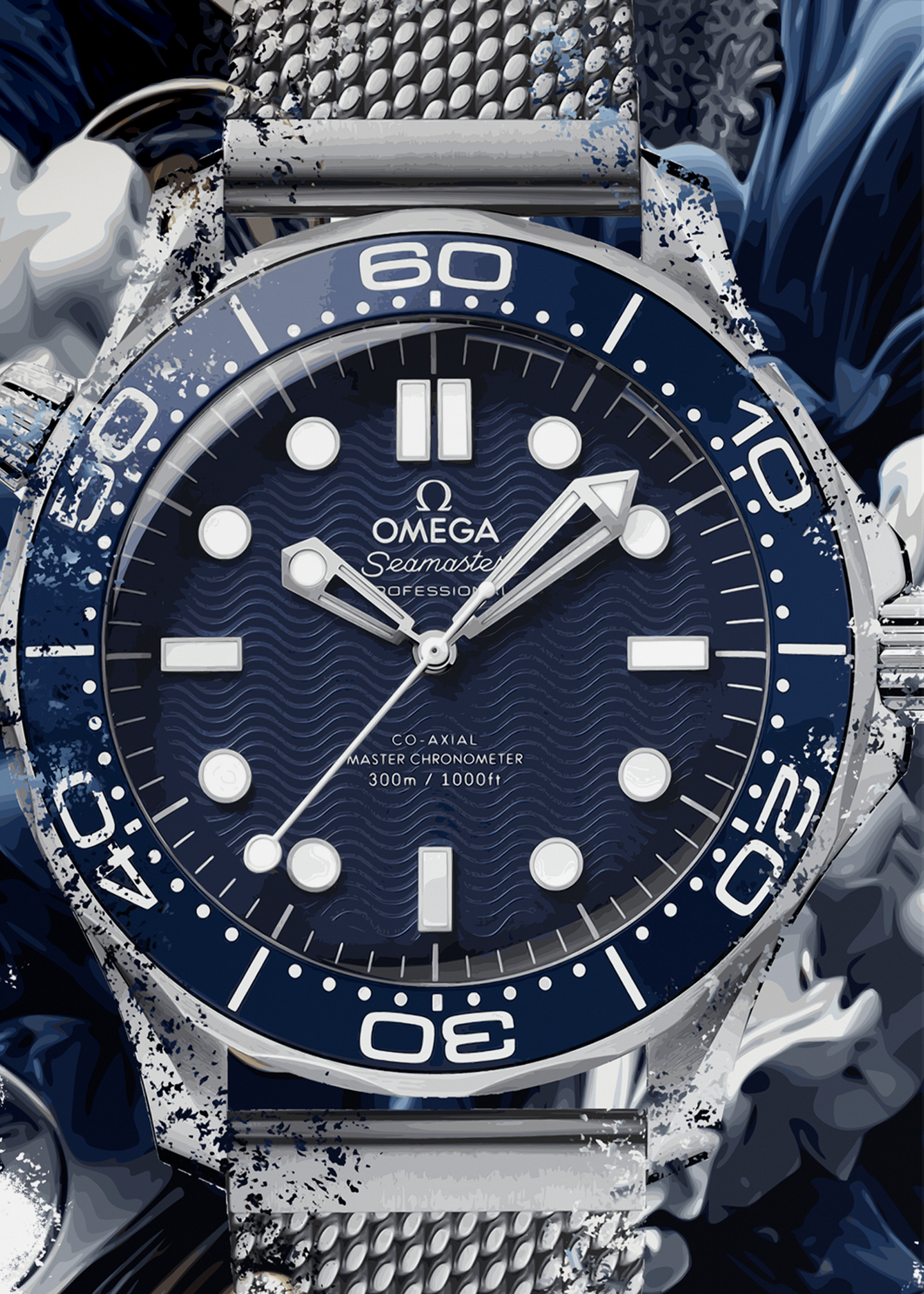 Seamaster Diver Ref. 210.30.42.20.03.002 Watch Art Print Poster