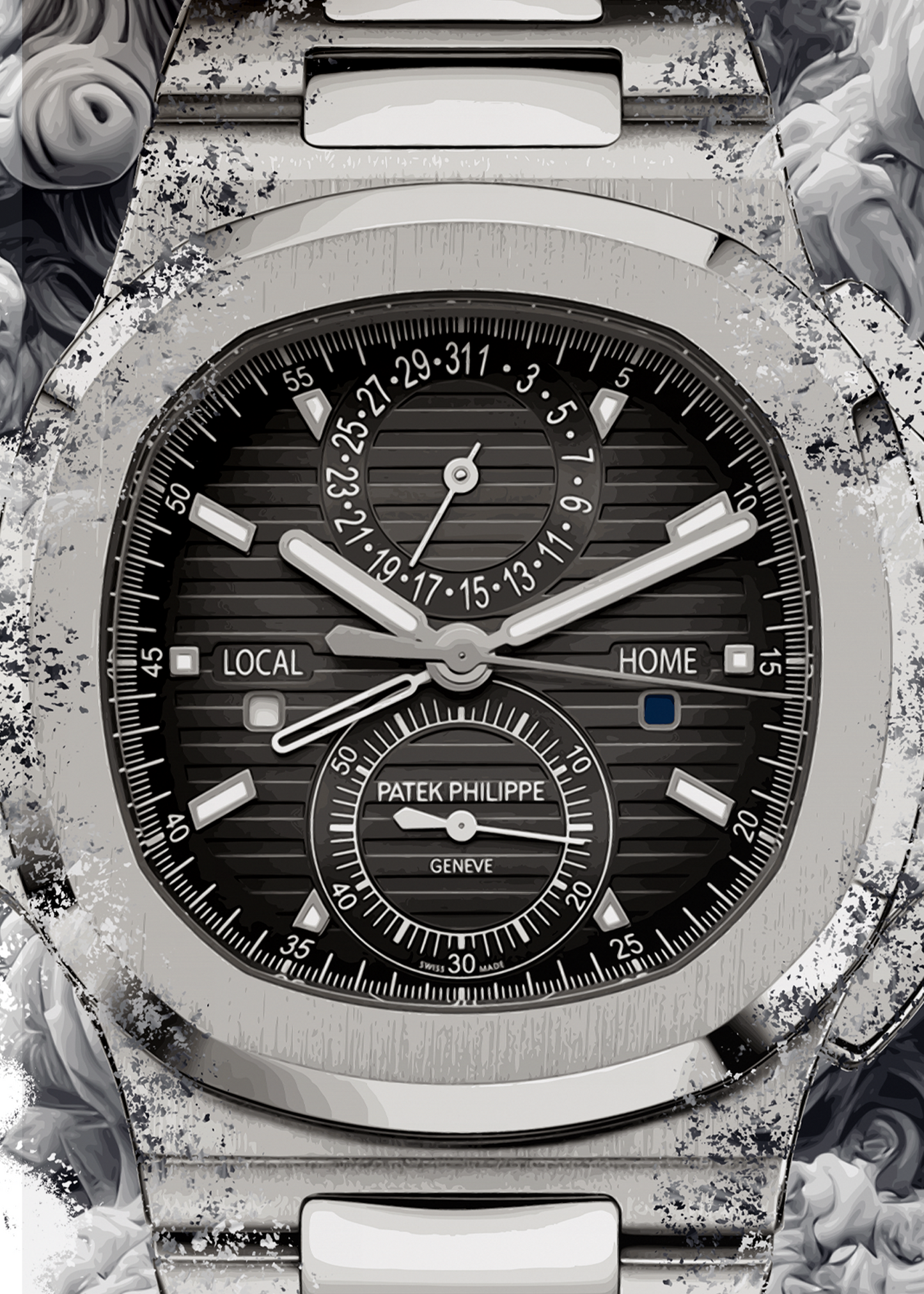 Nautilus Travel Time Ref. 5990/1A-001 Watch Art Print Poster