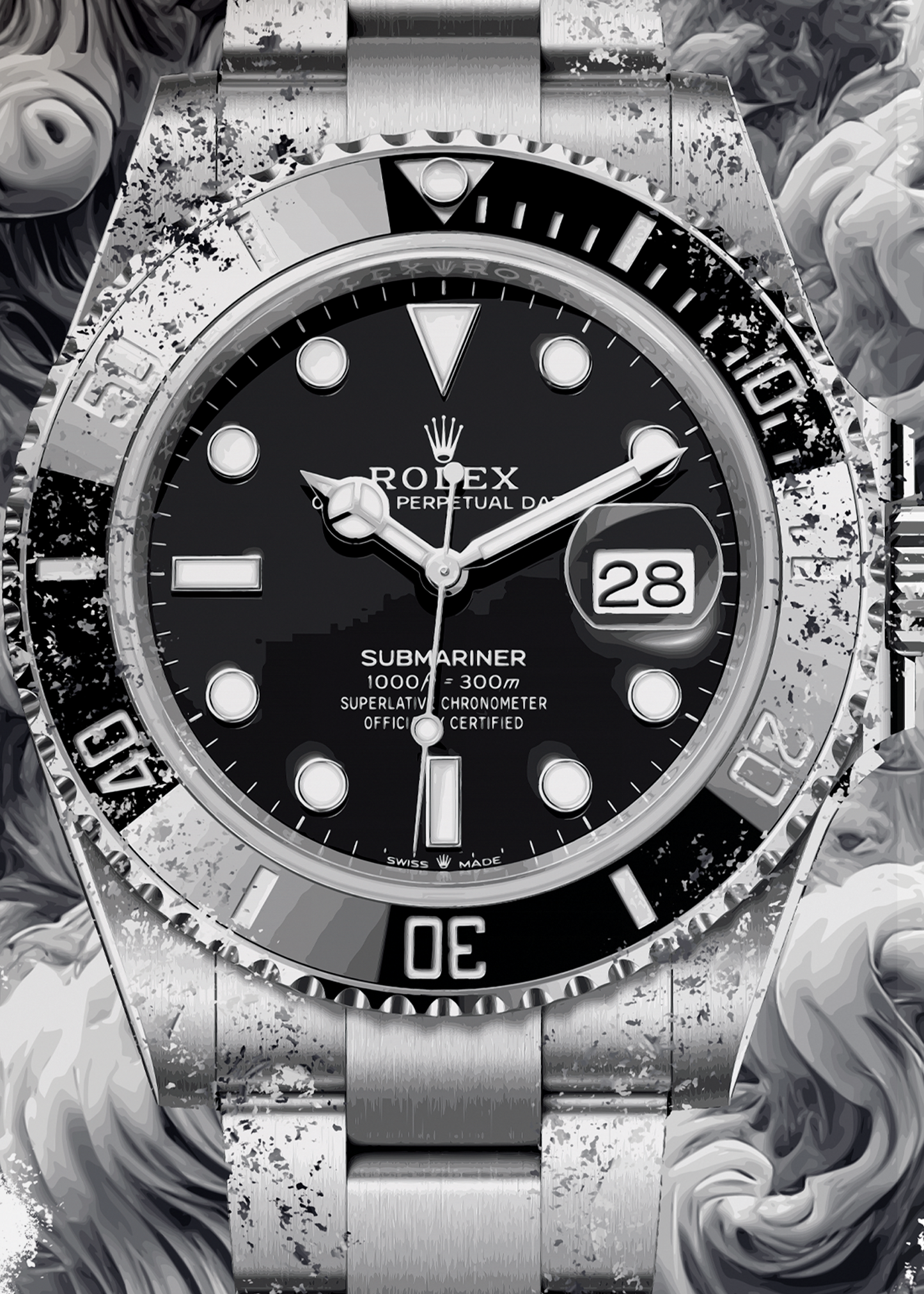 Submariner Ref. 126610LN Watch Art Print Poster