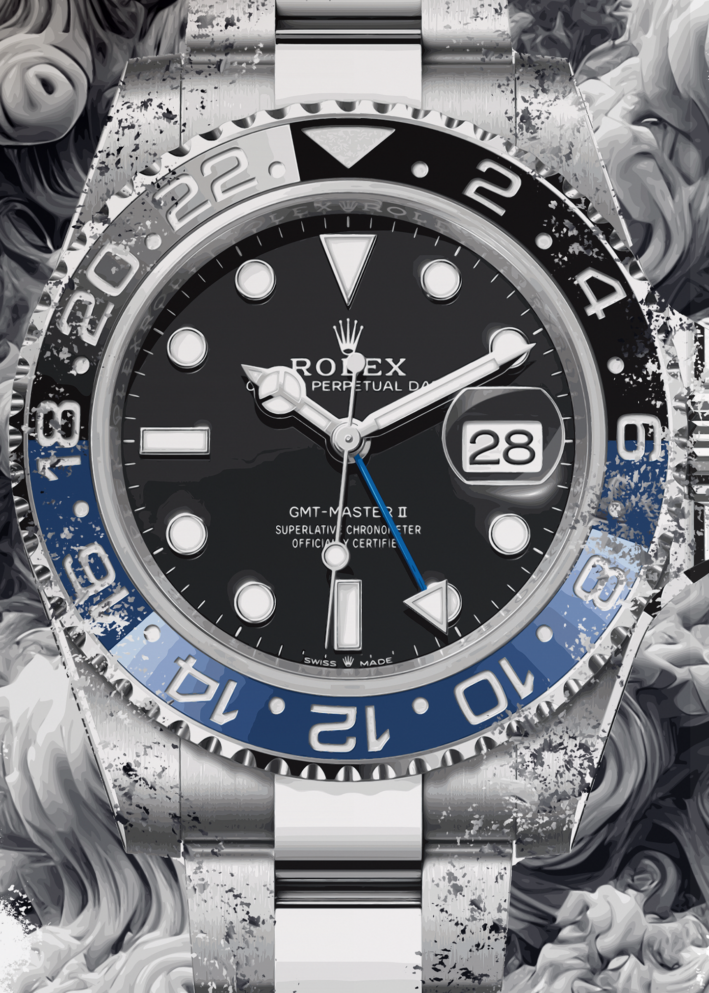 GMT-Master II Ref. 126710BLNR Watch Art Print Poster
