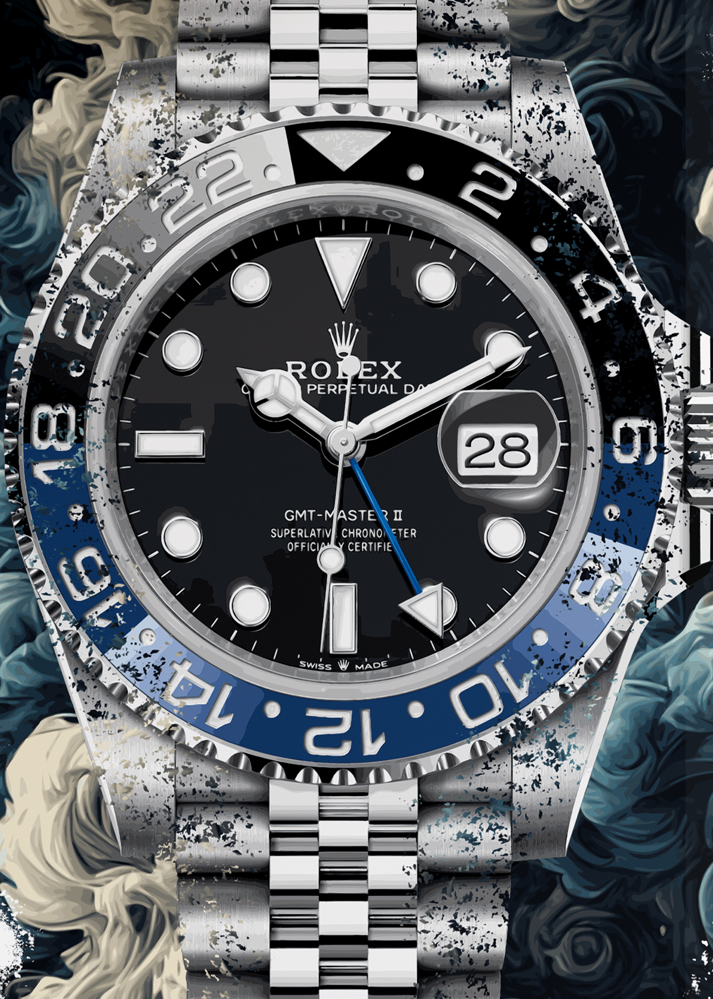 GMT-Master II Ref. 126710BLRO Watch Art Print Poster
