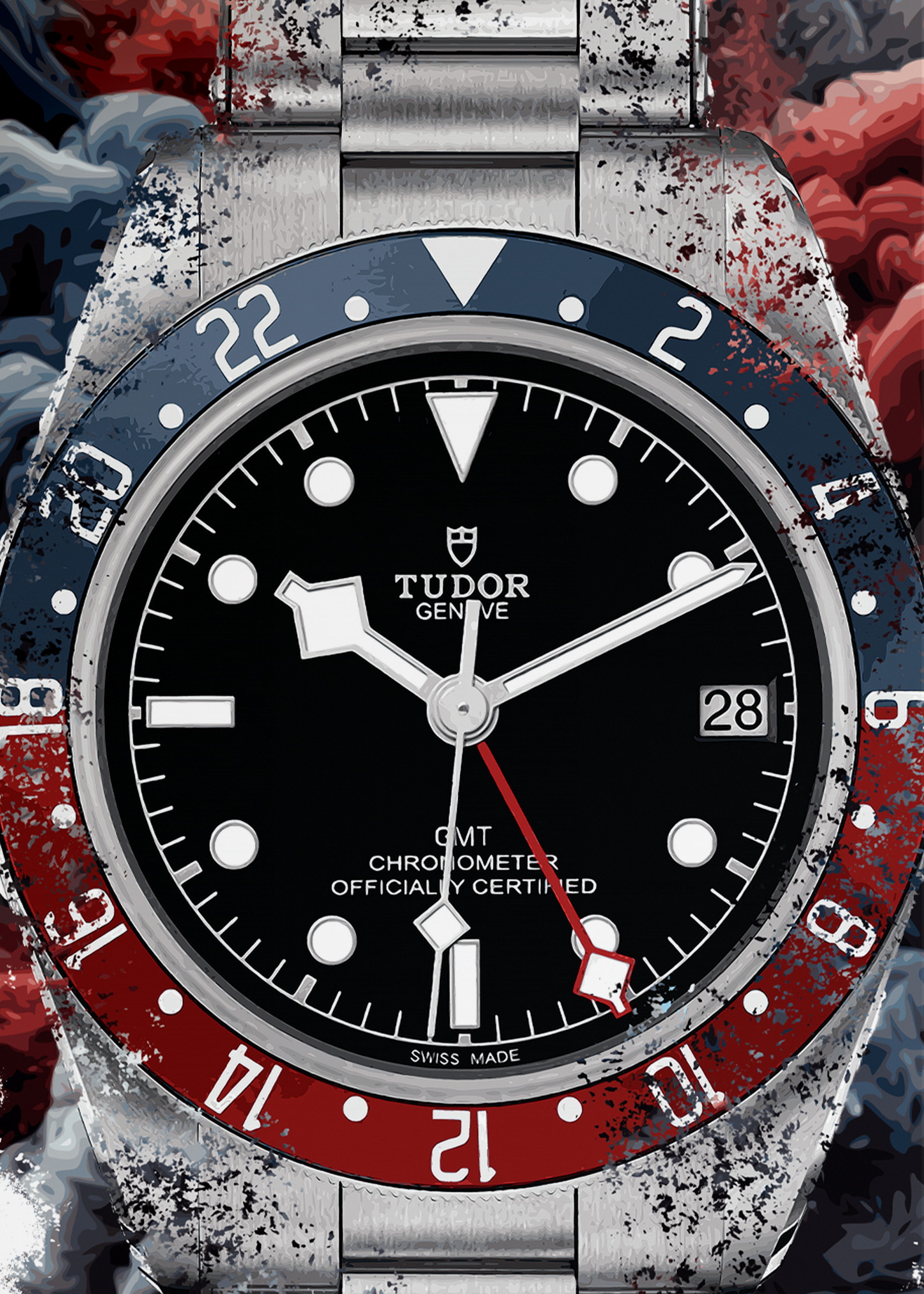 Black Bay GMT Ref. M79830RB-0001 Watch Art Print Poster