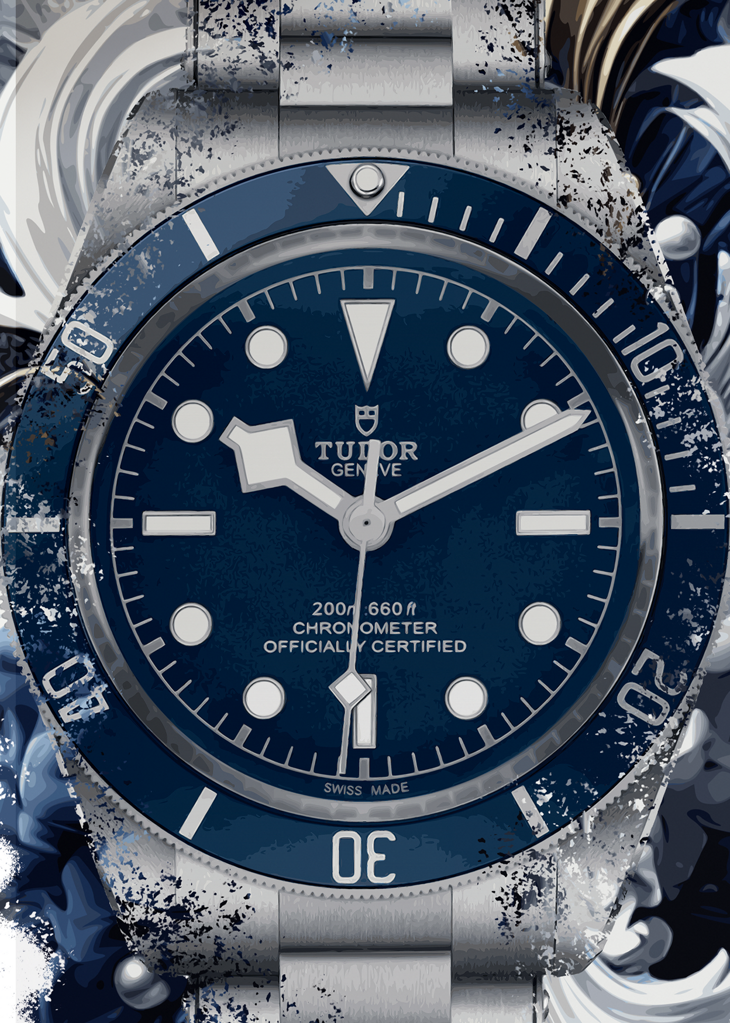 Black Bay Fifty-Eight Ref. M79030B-0001 Watch Art Print Poster