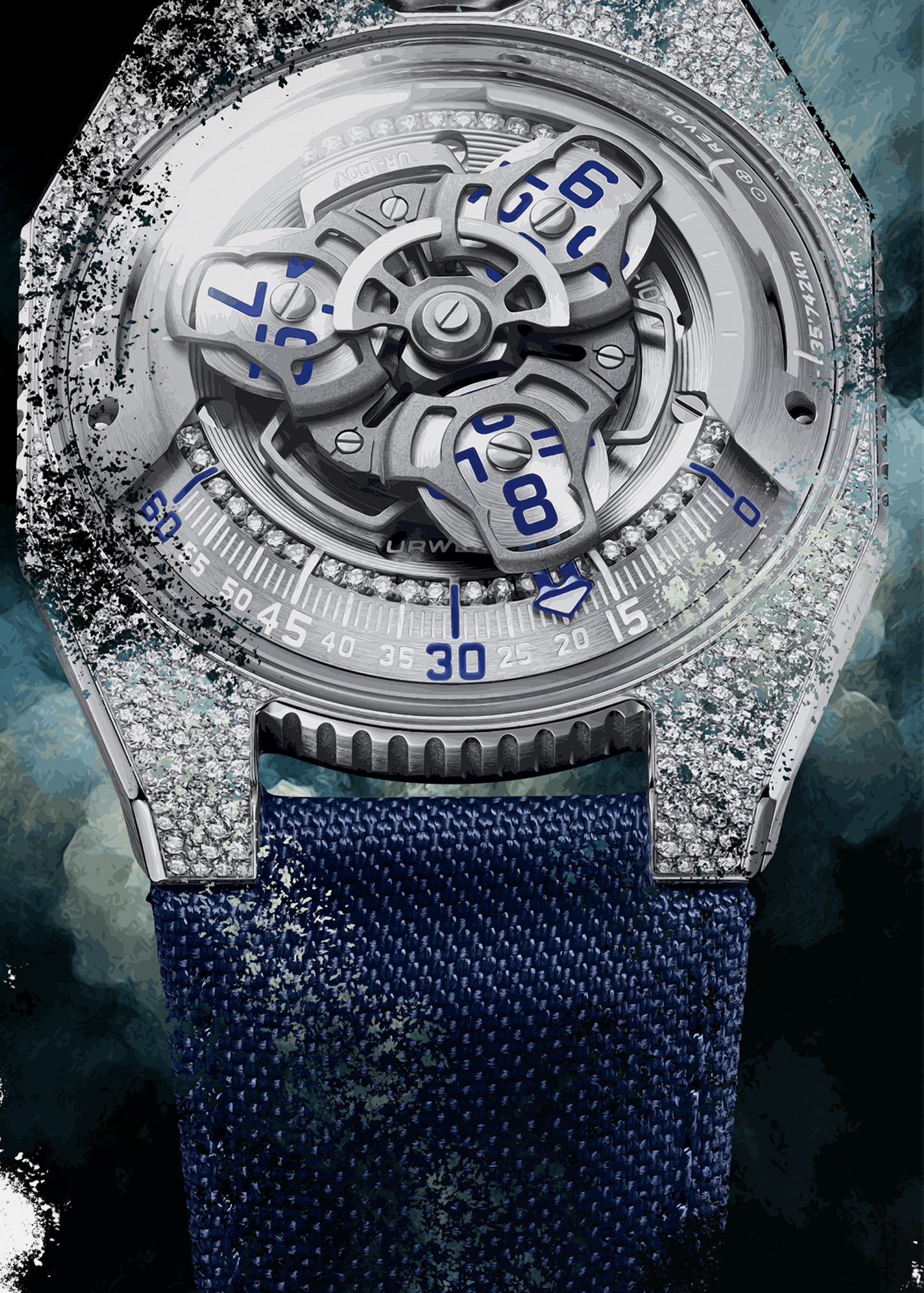 UR-100V Stardust Watch Art Print Poter