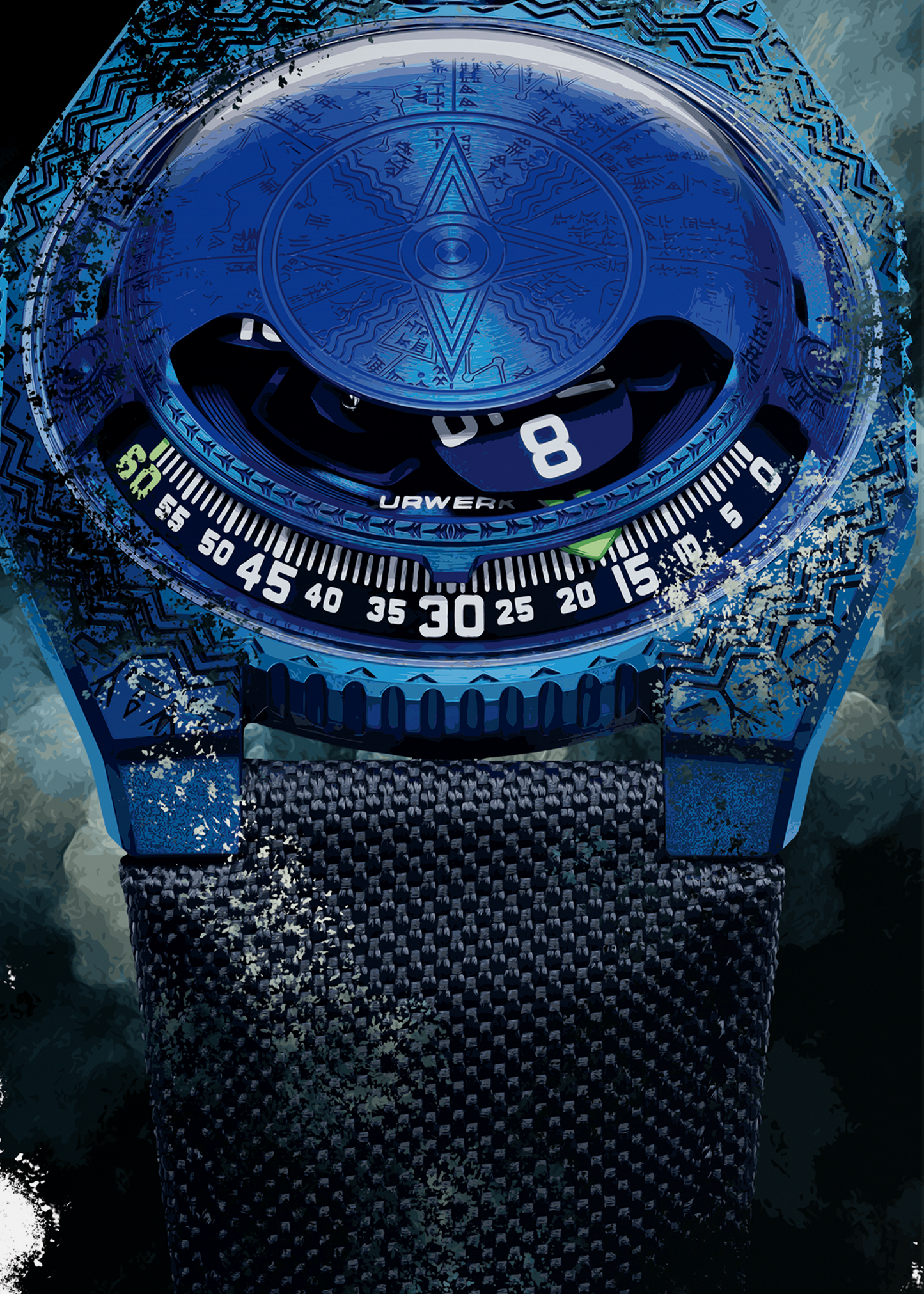 UR-100V Time and Culture II Watch Art Print Poster