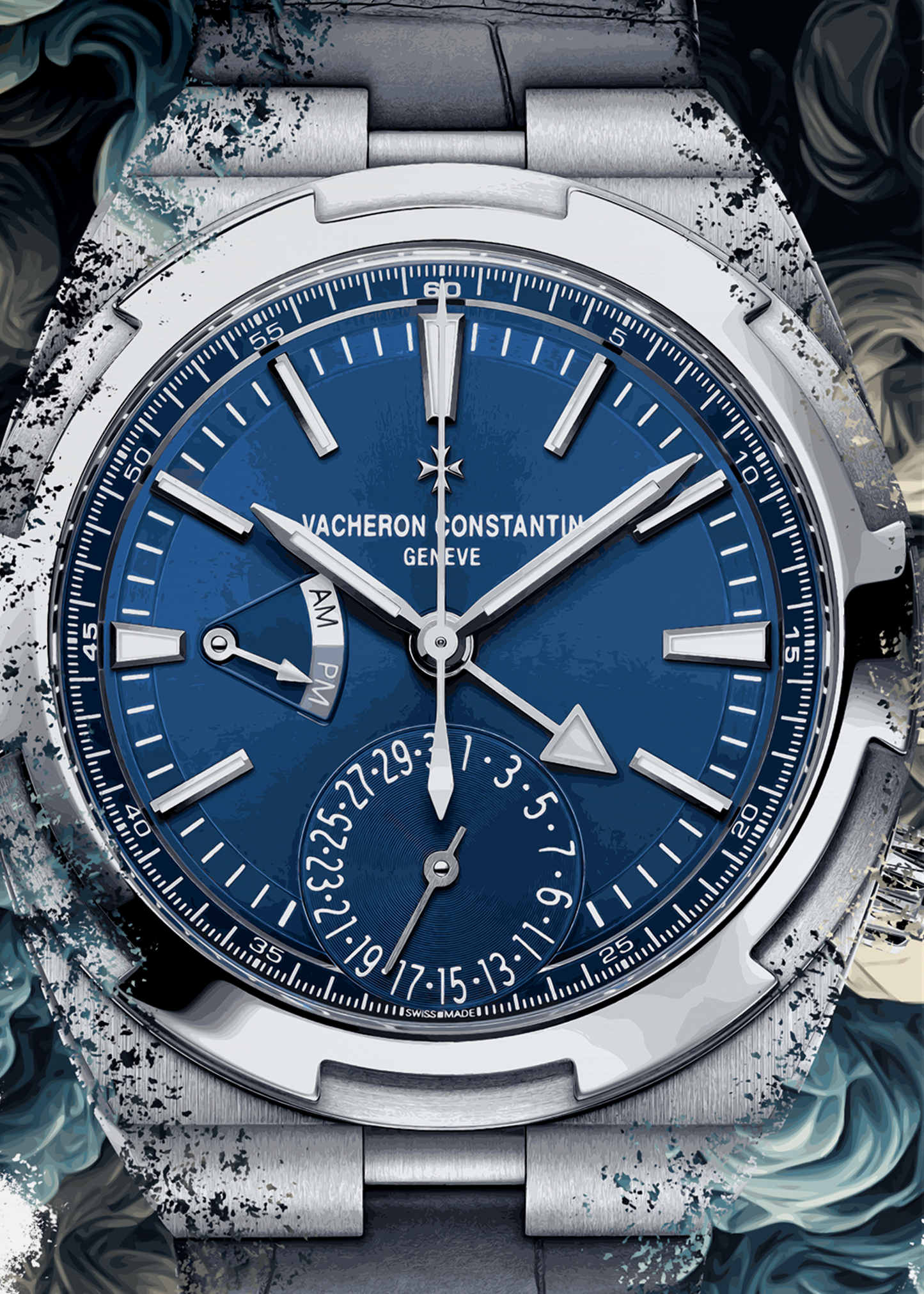Overseas Dual Time Ref. 7900V/110A-B334 Watch Art Print Poster