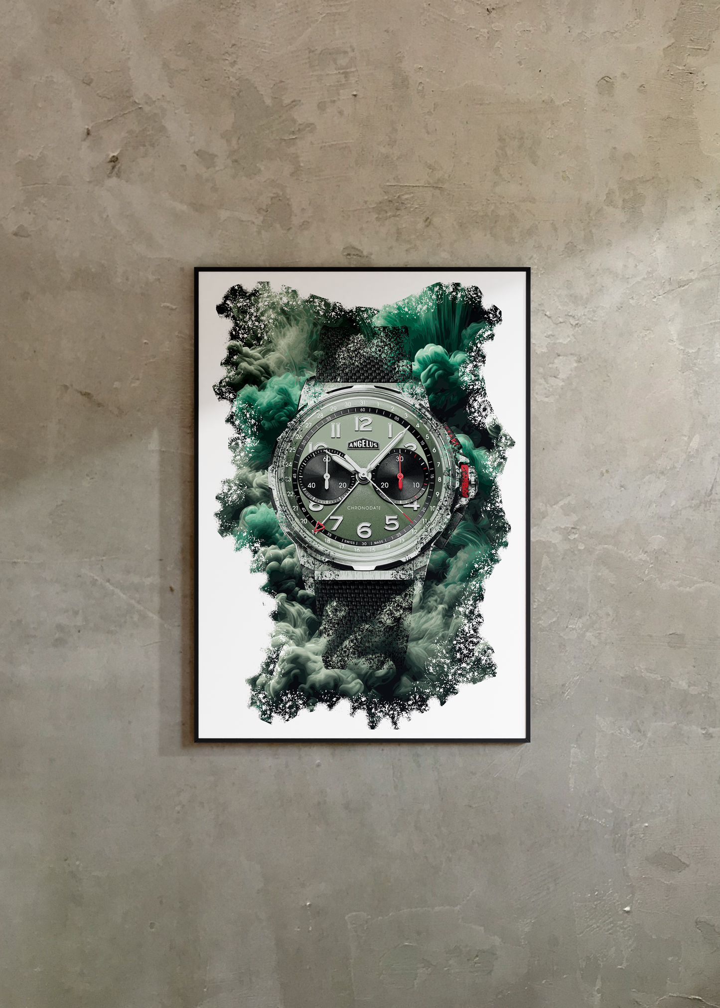 Chronodate Titanium Green Ref. 0CDZF.F01A.K009B Watch Art Print Poster
