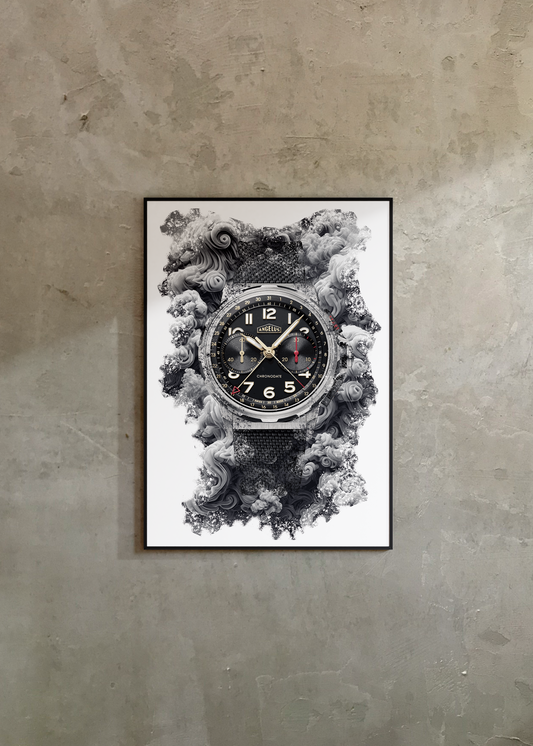 Chronodate Titanium Black Ref.  0CDYF.B02A.K009B Watch Art Print Poster