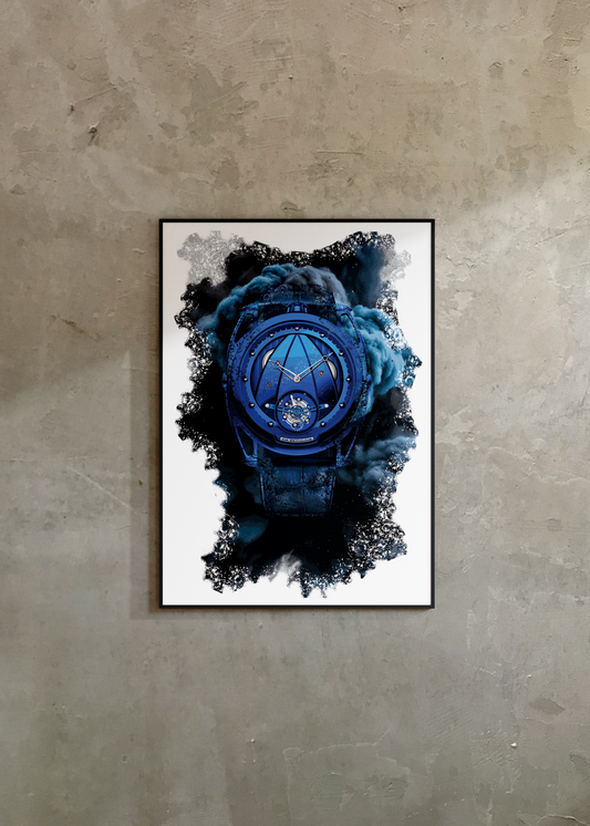 DB28 Kind of Blue Tourbillon Ref. DB28TBMW Watch Art Print Poster