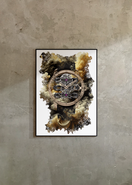 Tourbillon with Three Flying Bridges Ref. 99296-52-3434-5CC Watch Art Print Poster