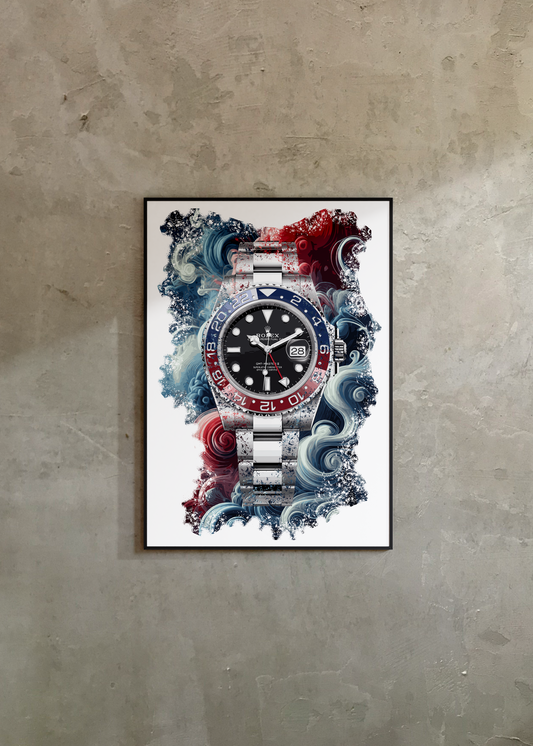 GMT-Master II Ref. 126710BLRO Watch Art Print Poster