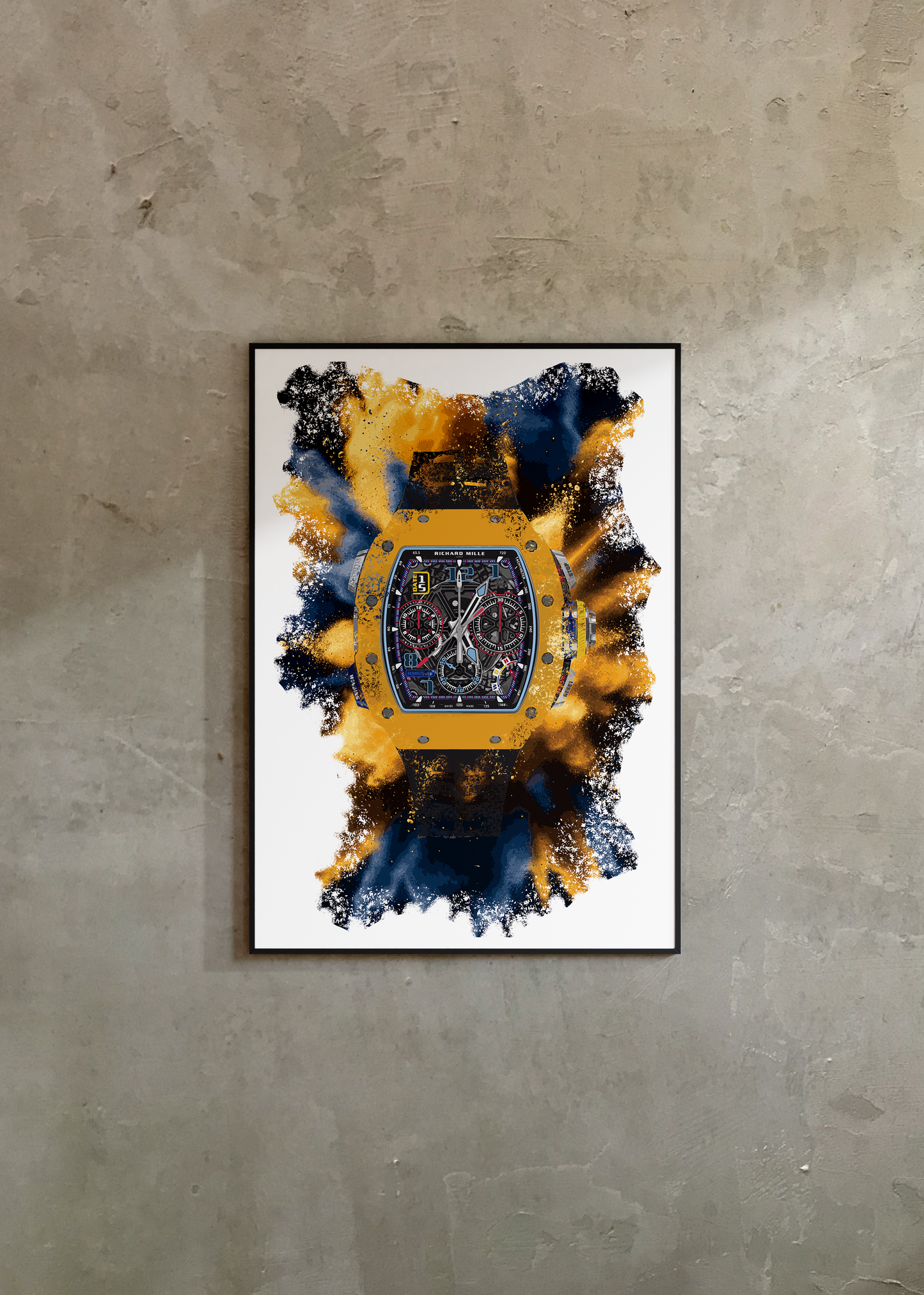 RM 65-01 Dark Yellow Quartz TPT Watch Art Print Poster