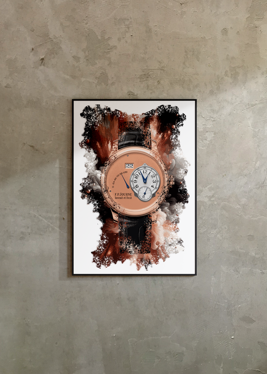Automatique - Rose Gold Watch Art Print Poster