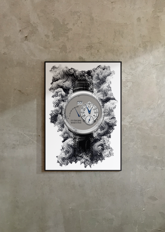 Automatique - Platinum Watch Art Print Poster
