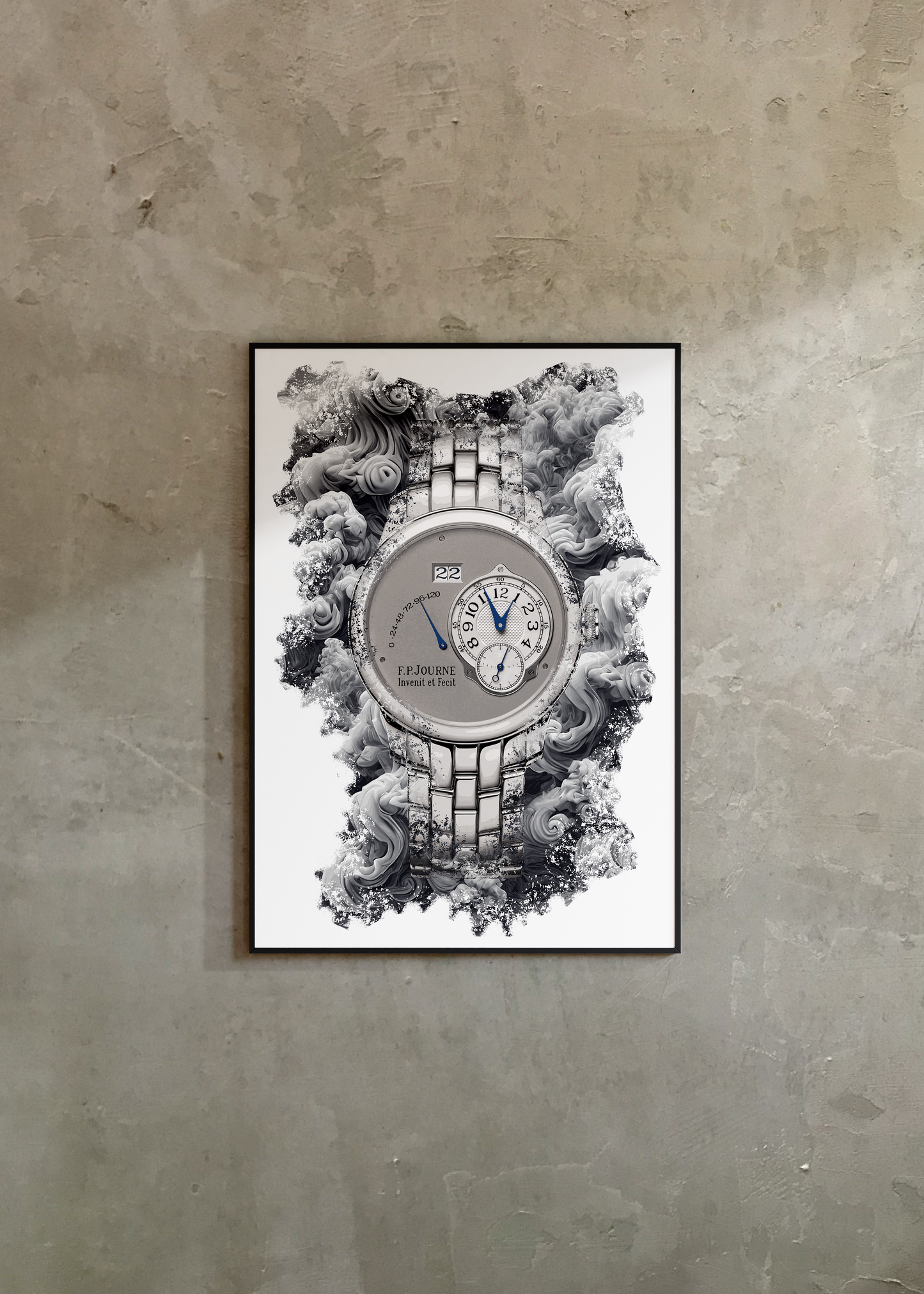 Automatique - Platinum Watch Art Print Poster
