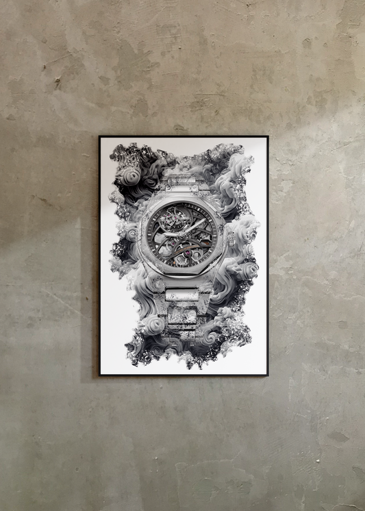 Laureato Flying Tourbillon Skeleton Ref. 99110-53-001-53A Watch Art Print Poster