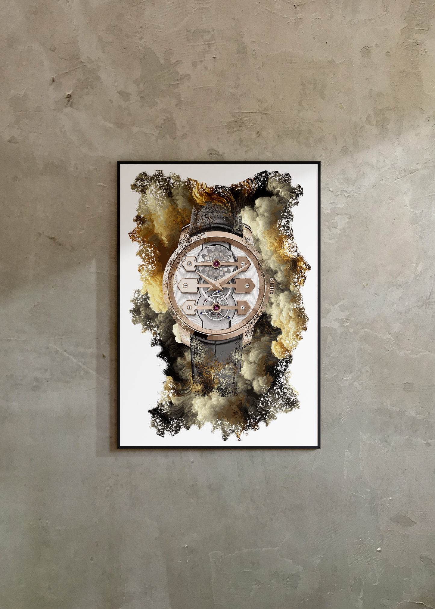 Bridges Tourbillon With Three Gold Bridges Ref. 99280-52-000-BA6E Watch Art Print Poster