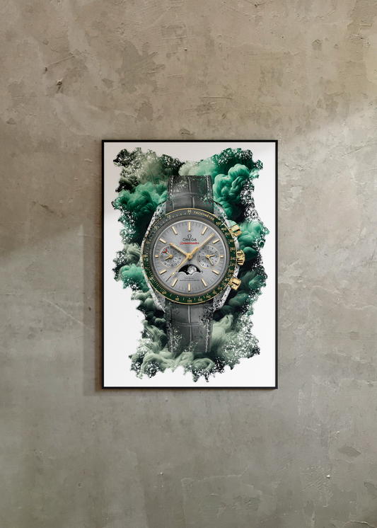 Speedmaster Moonphase Ref. 304.23.44.52.06.001 Watch Art Print Poster