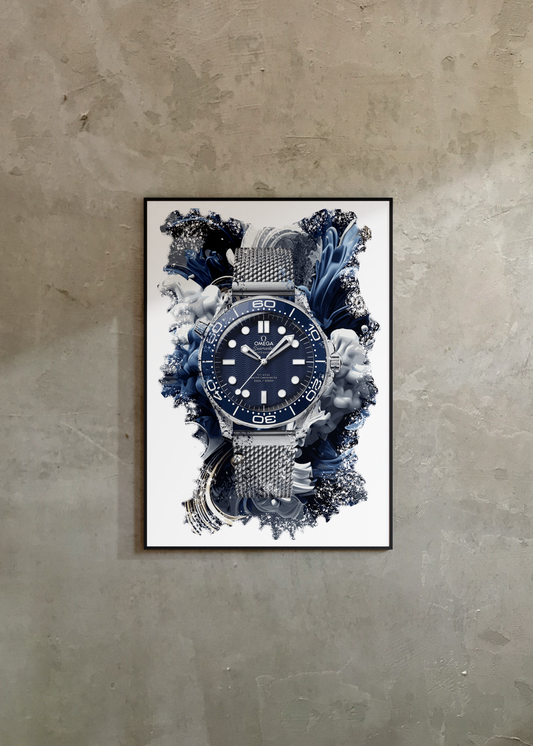 Seamaster Diver Ref. 210.30.42.20.03.002 Watch Art Print Poster