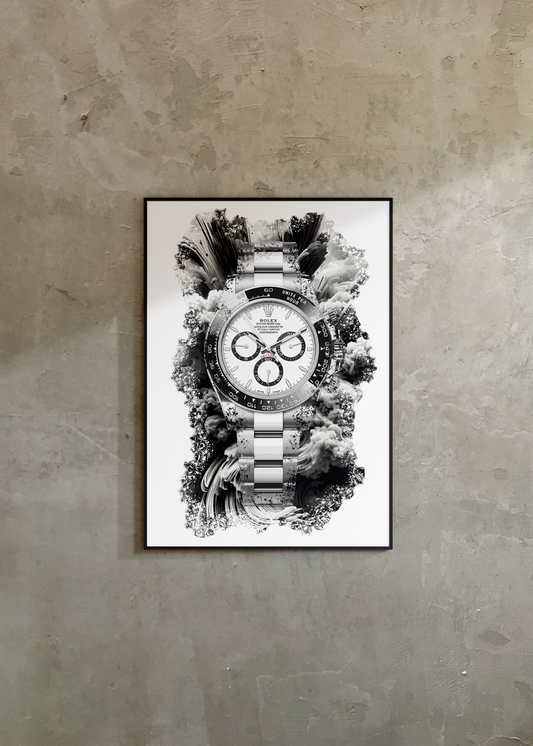 Daytona Ref. 126500LN White Dial (Panda) Watch Art Print Poster