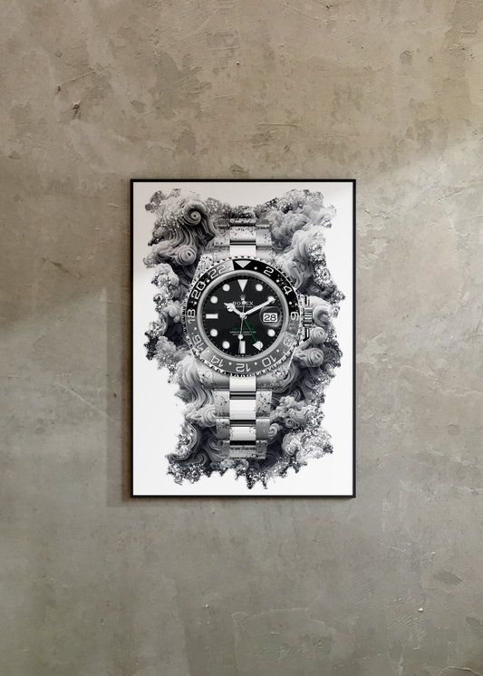 GMT-Master II Ref. 126710GRNR Watch Art Print Poster