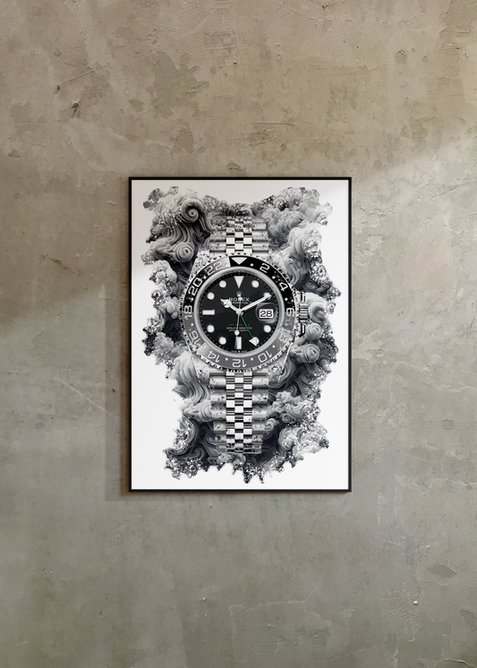 GMT-Master II Ref. 126710GRNR Watch Art Print Poster