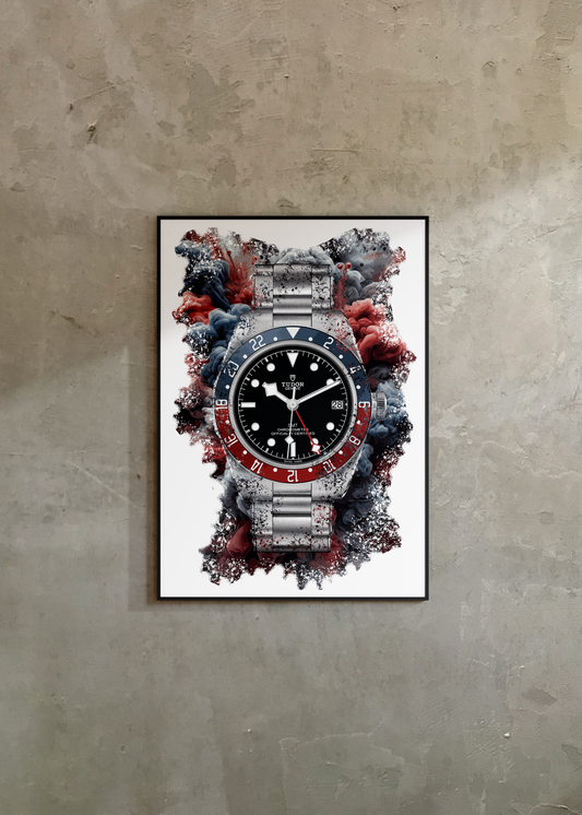 Black Bay GMT Ref. M79830RB-0001 Watch Art Print Poster