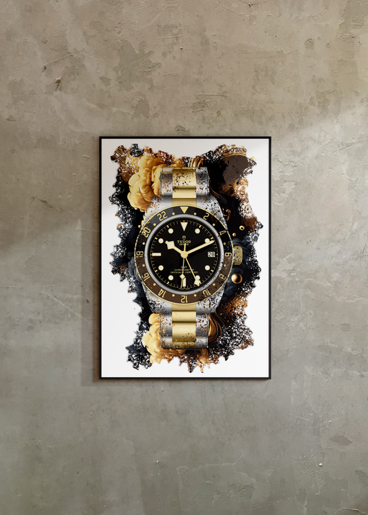 Black Bay GMT S&G Ref. M79833MN-0001 Watch Art Print Poster