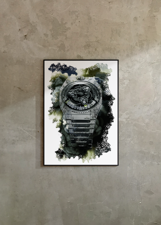 UR-100V Magic T Hunter Green Watch Art Print Poster