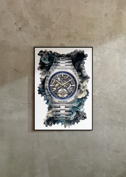 Overseas Chronograph Ref. 5500V/110A-B686 Watch Art Print Poster