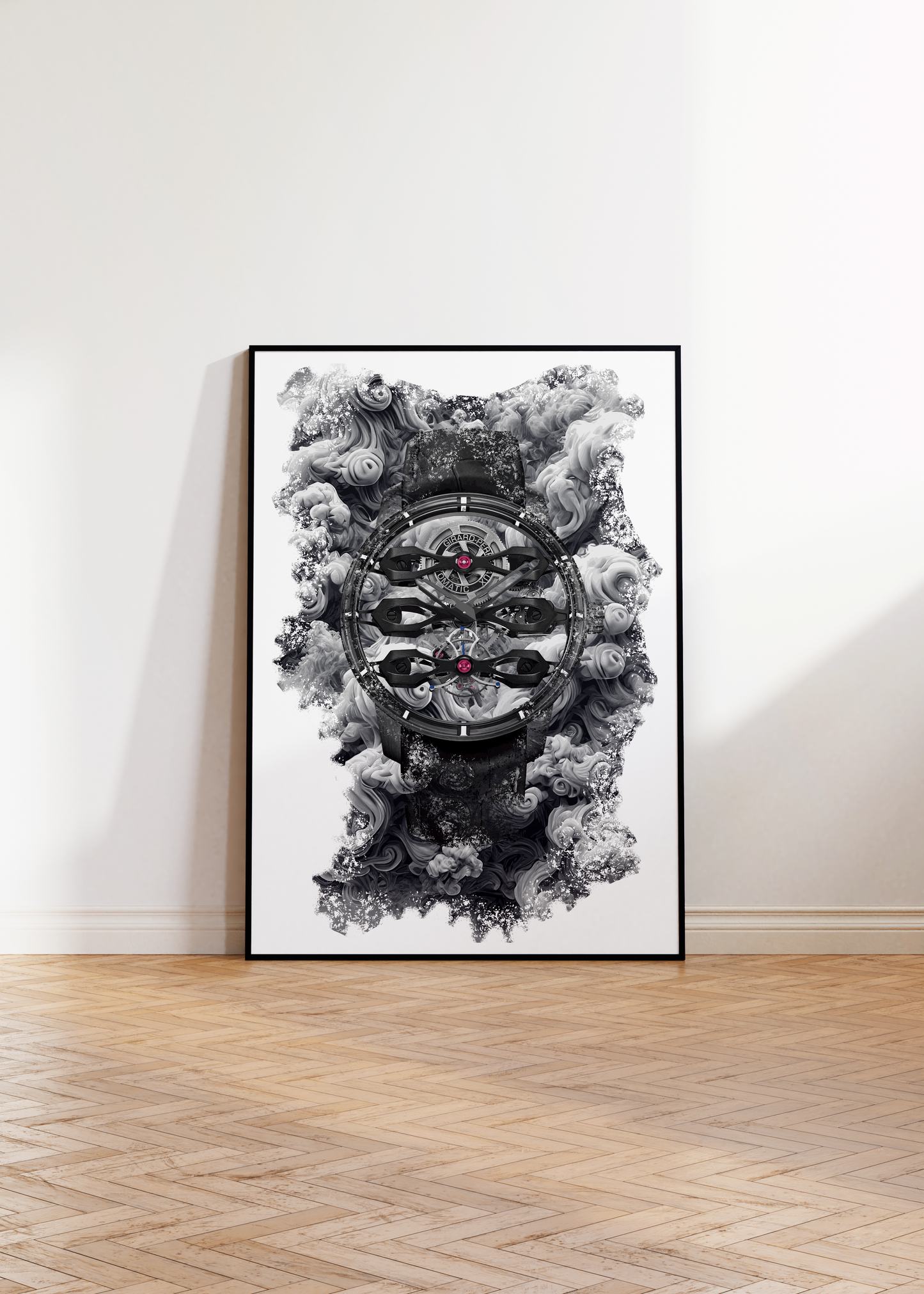Tourbillon with Three Flying Bridges – Aston Martin Edition Ref. 99296-21-001-BA6A Watch Art Print Poster