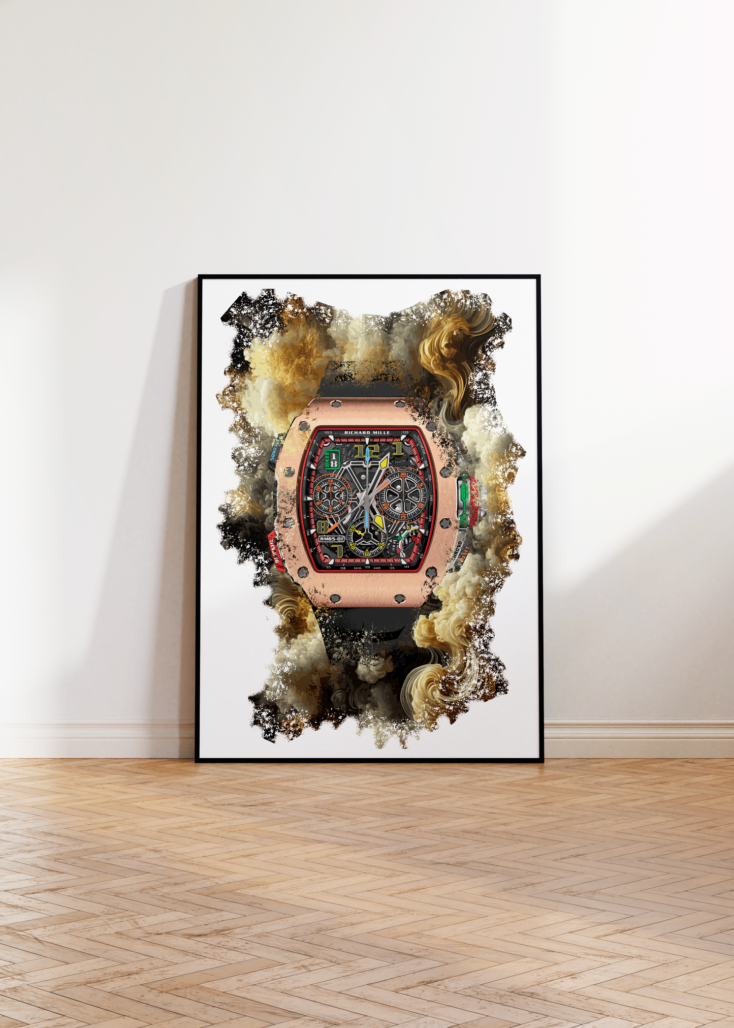 RM 65-01 Red Gold and Carbon TPT Watch Art Print Poster