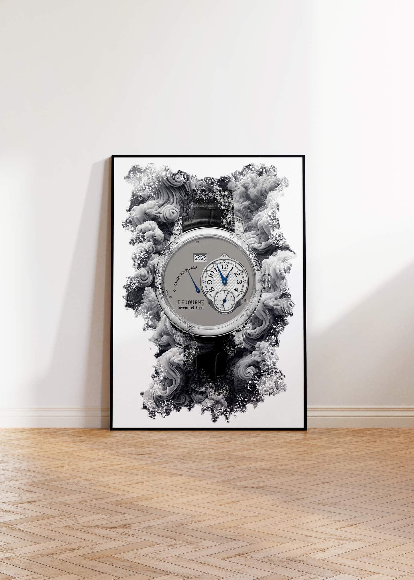 Automatique - Platinum Watch Art Print Poster