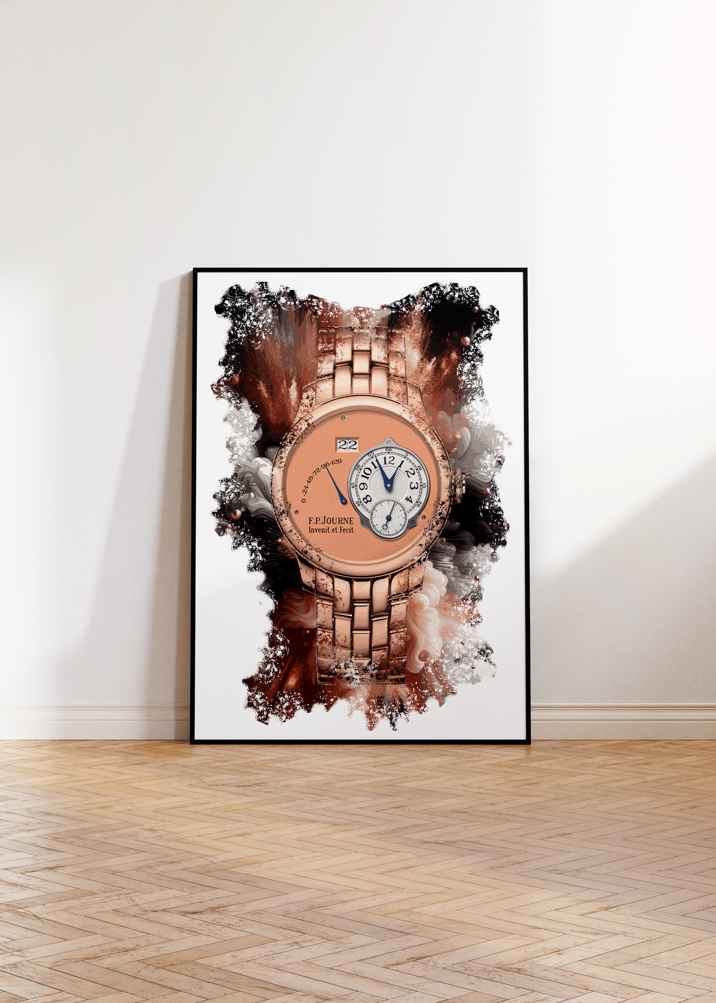 Automatique - Rose Gold Watch Art Print Poster
