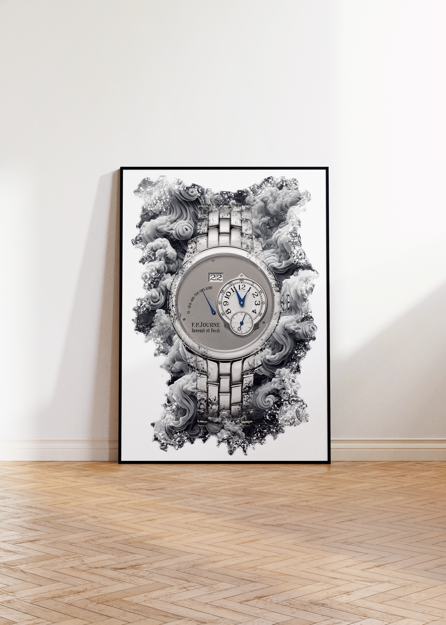Automatique - Platinum Watch Art Print Poster
