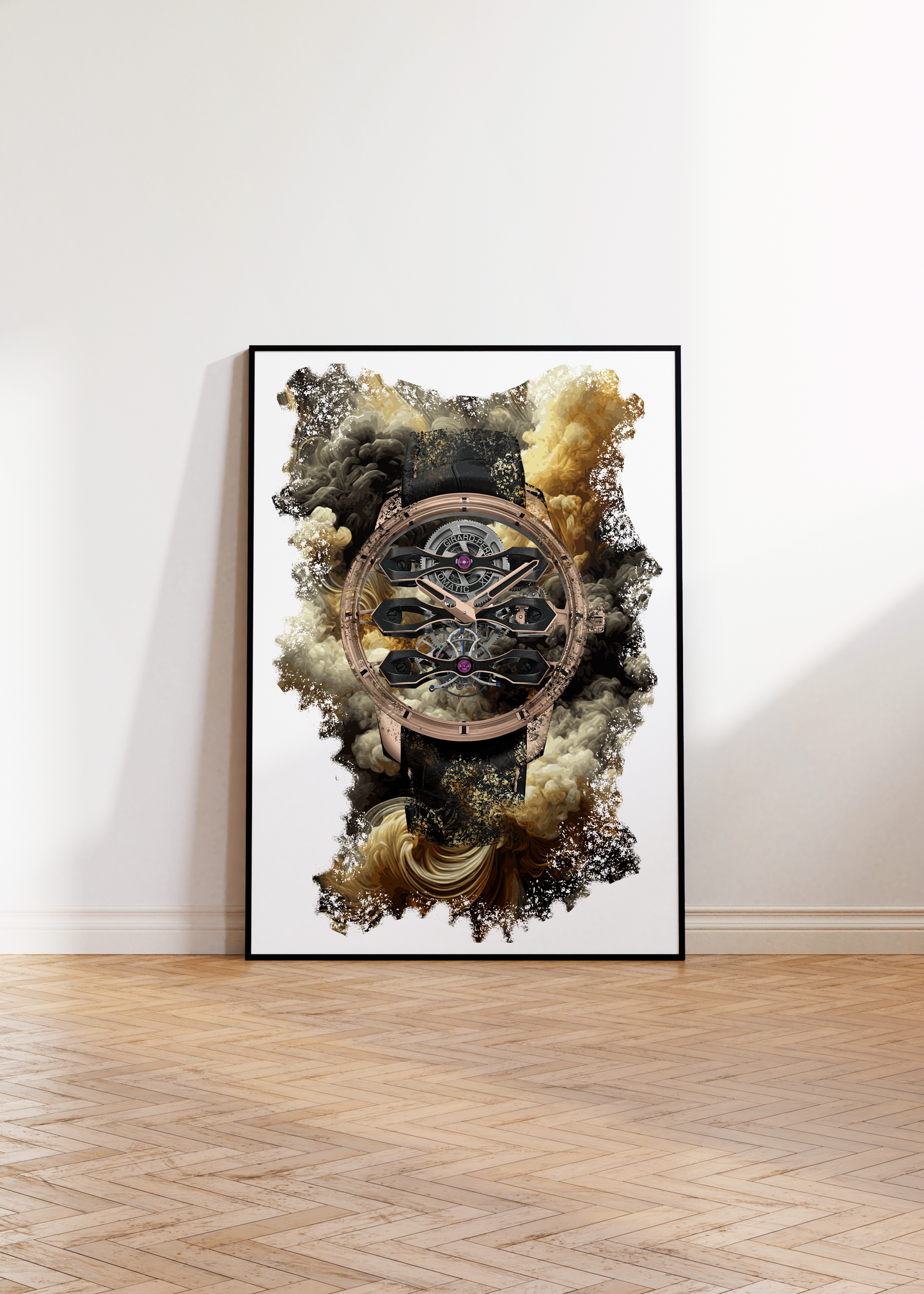 Tourbillon with Three Flying Bridges Ref. 99296-52-001-BA6A Watch Art Print Poster