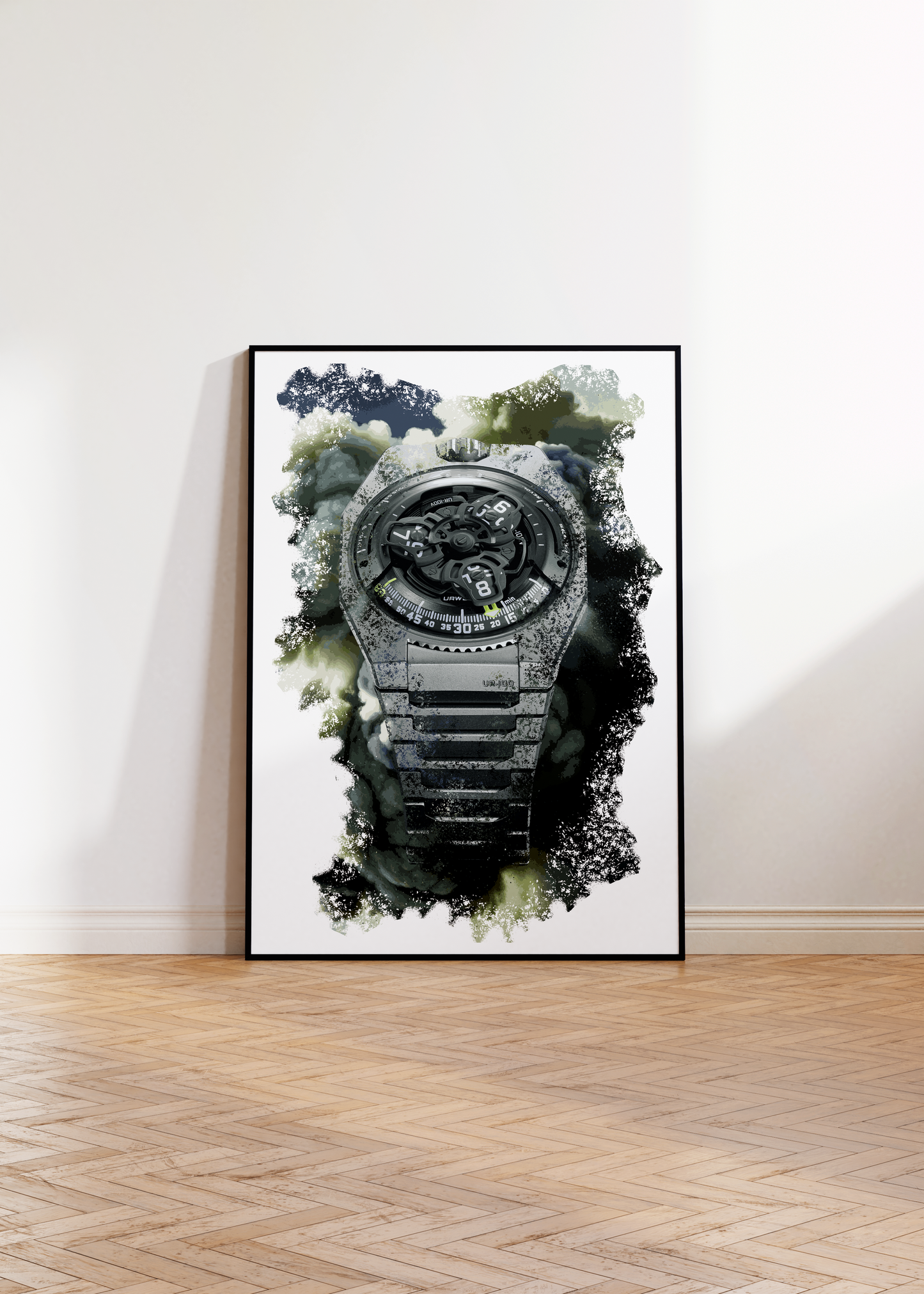 UR-100V Magic T Hunter Green Watch Art Print Poster