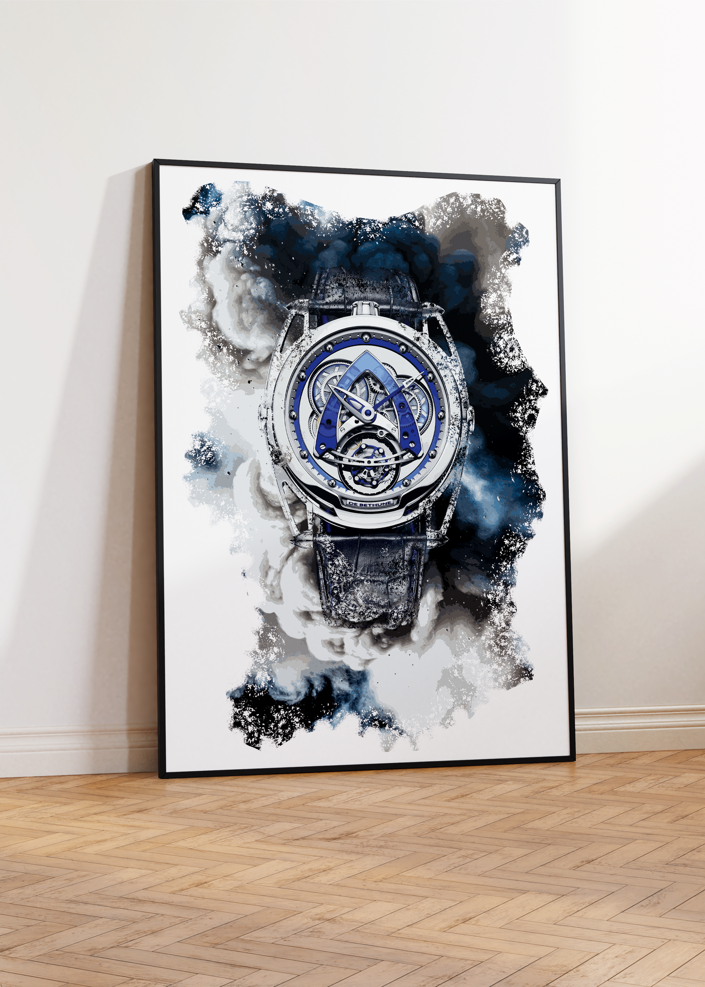 DB28 Steel Wheels Sapphire Tourbillon Ref. DB28SWTTIS1B Watch Art Print Poster