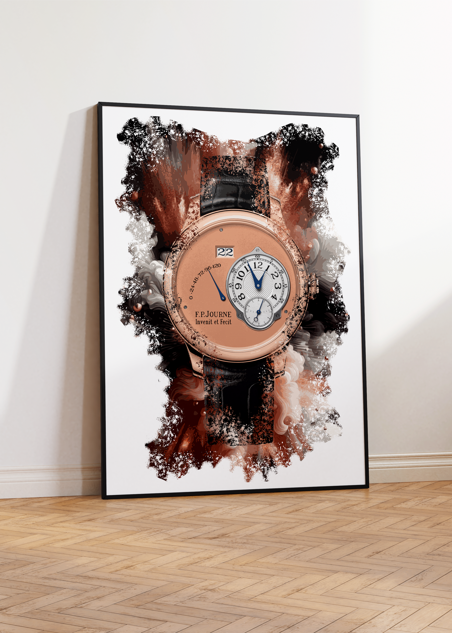Automatique - Rose Gold Watch Art Print Poster