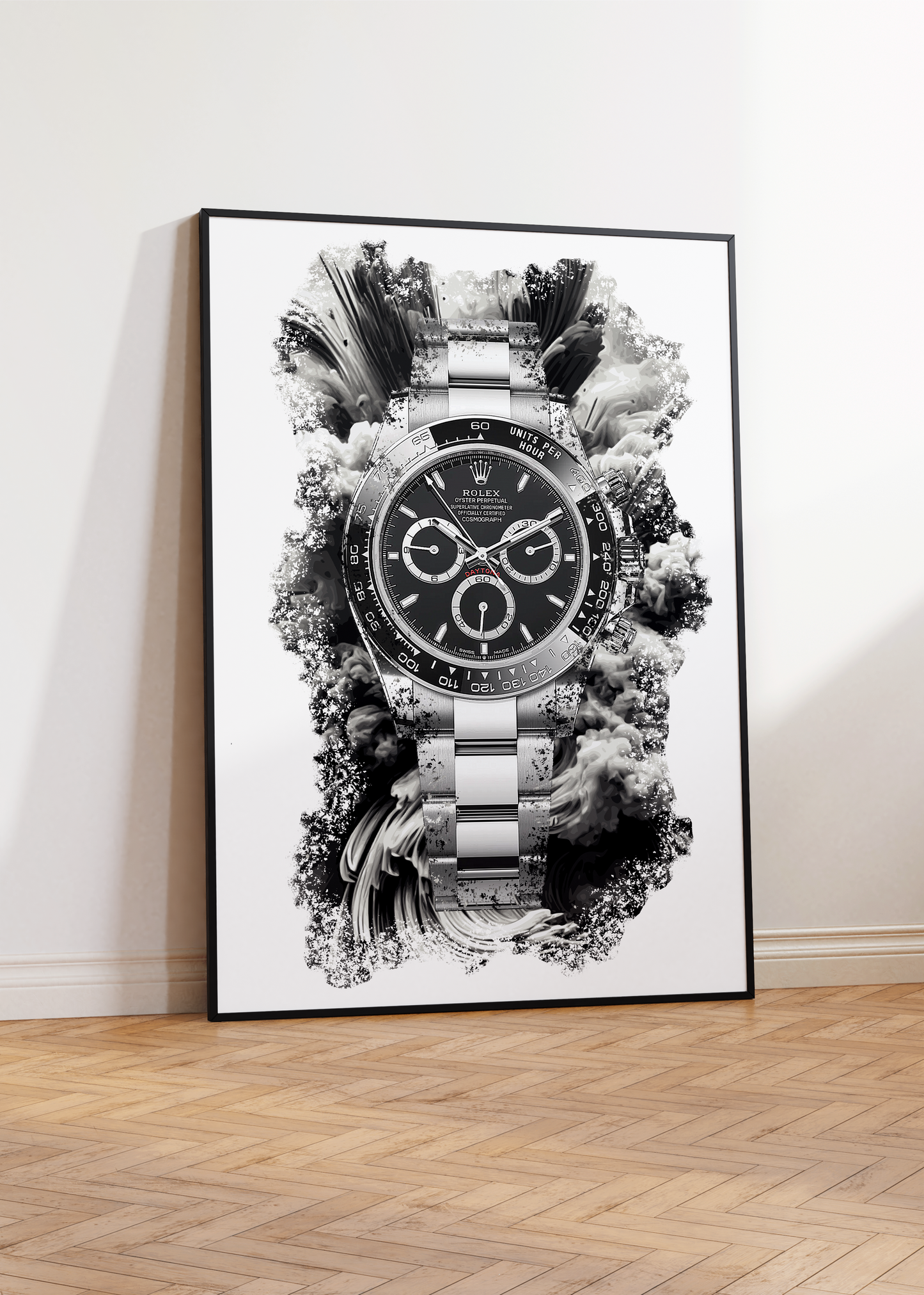 Daytona Ref. 126500LN Black Dial Watch Art Print Poster