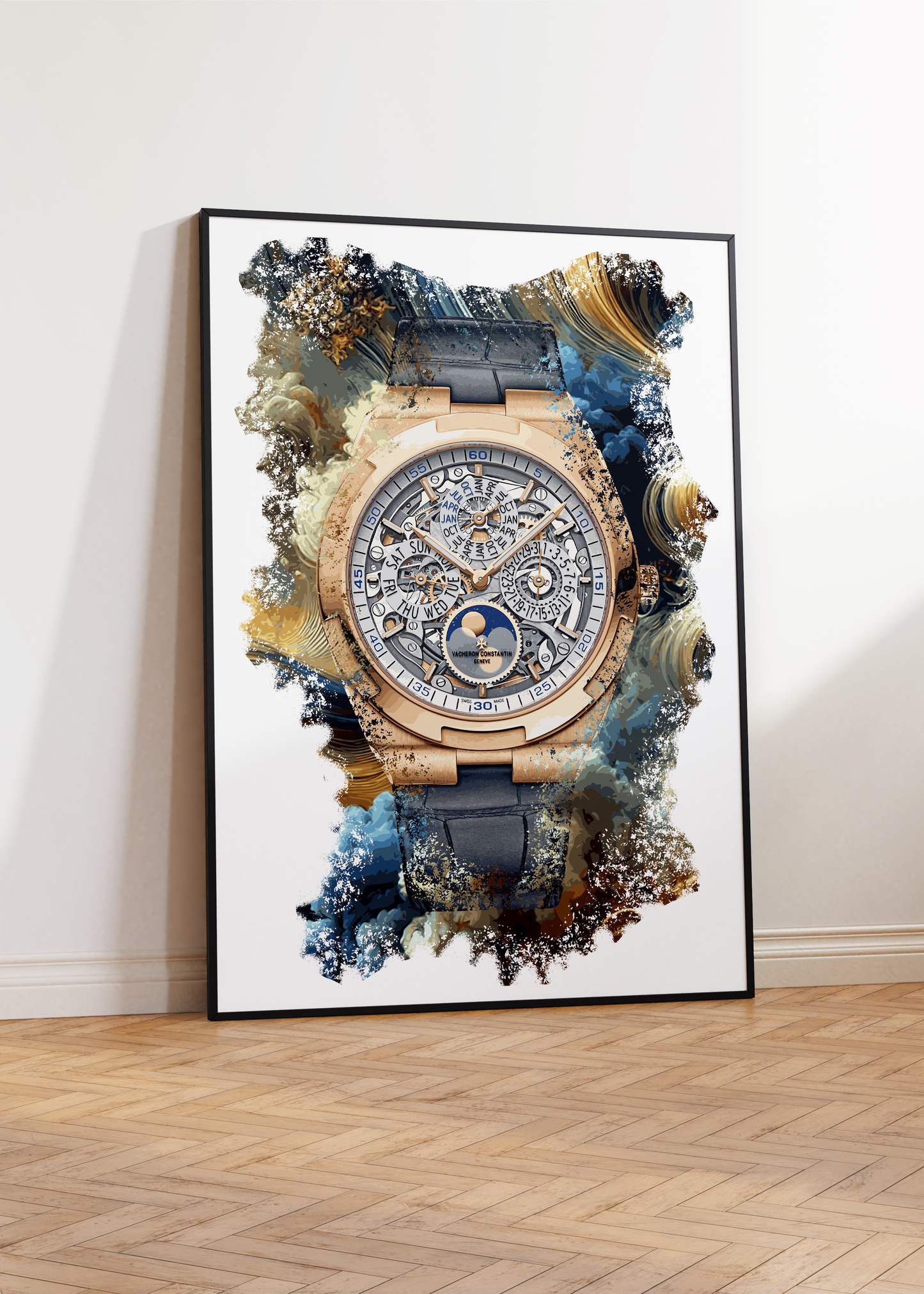 Overseas Perpetual Calendar Ultra-Thin Skeleton Ref. 4300V/120R-B547 Watch Art Print Poster
