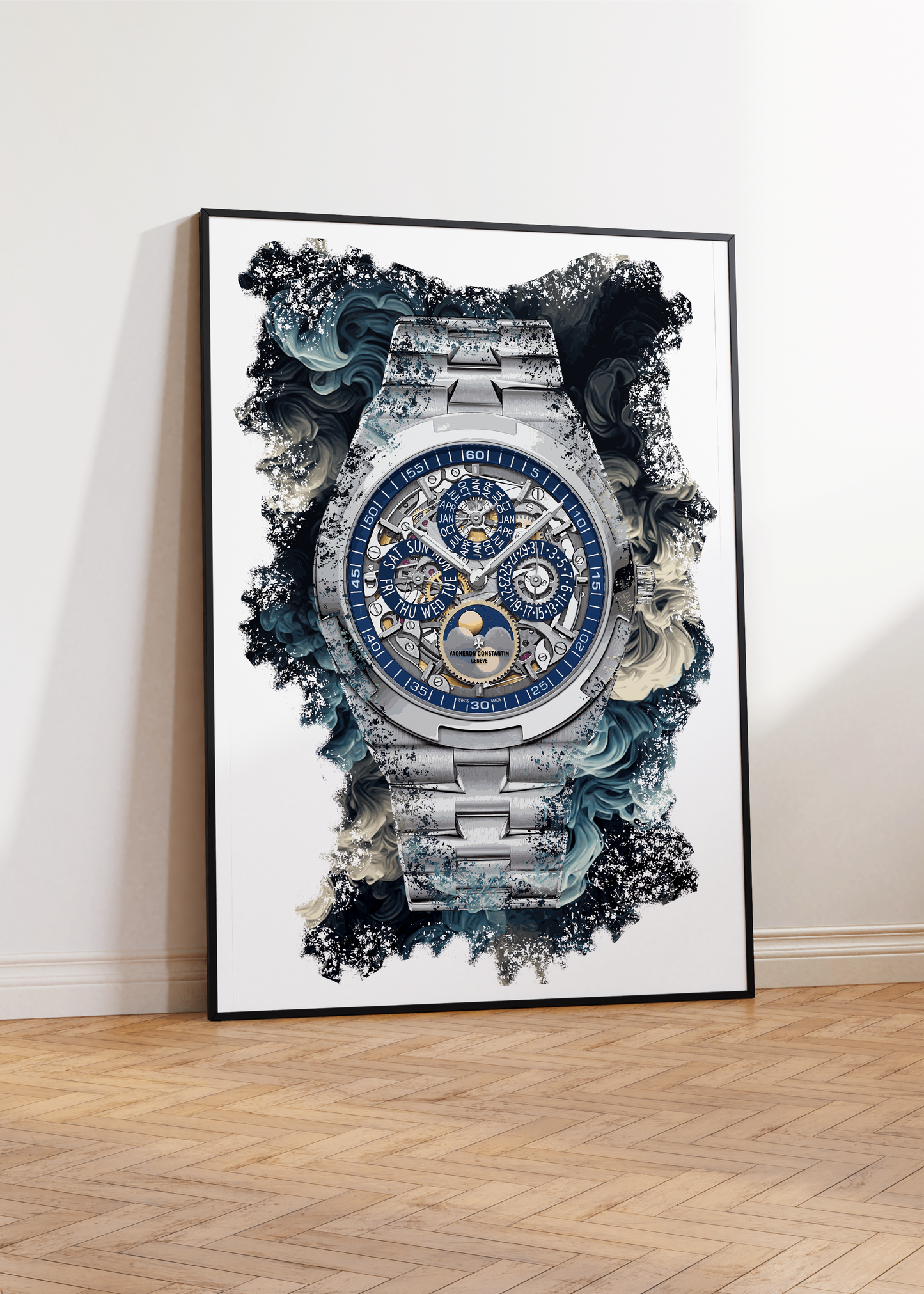 Overseas Perpetual Calendar Ultra-Thin Skeleton Ref. 4300V/120G-B946 Watch Art Print Poster