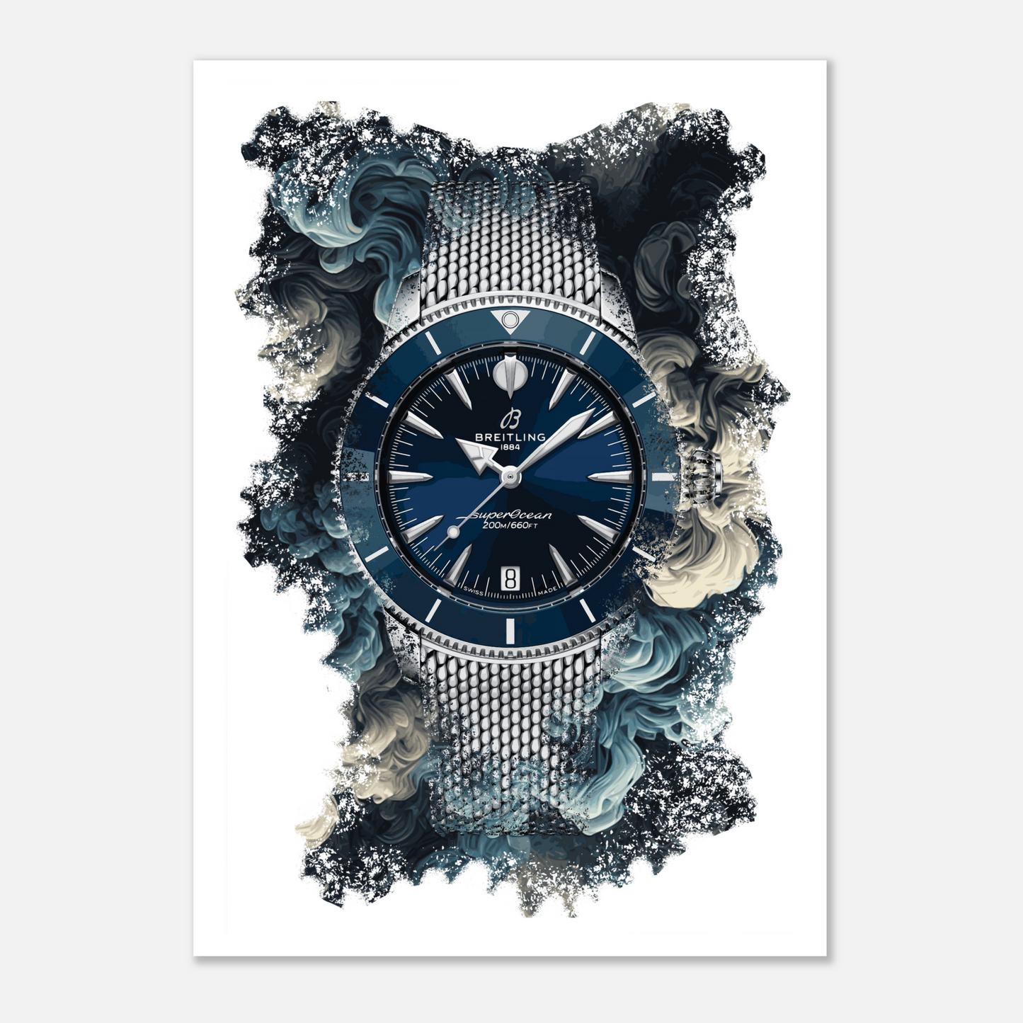 Superocean Heritage Automatic Ref. A10390161C1A1 Watch Art Print Poster Watch Art Print Poster