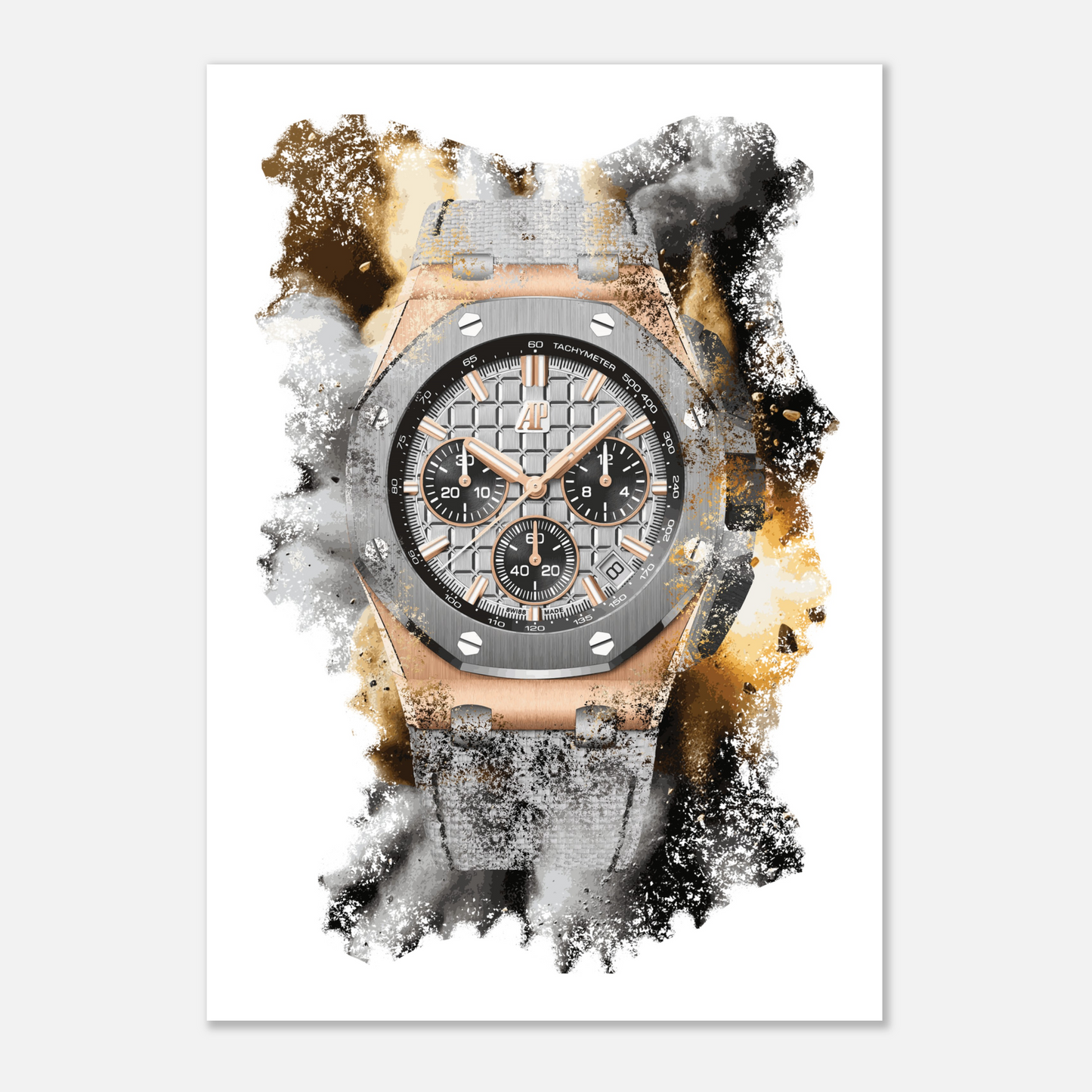 Royal Oak Offshore Selfwinding Chronograph Ref. 26420OI.OO.A015VE.01 Watch Art Print Poster