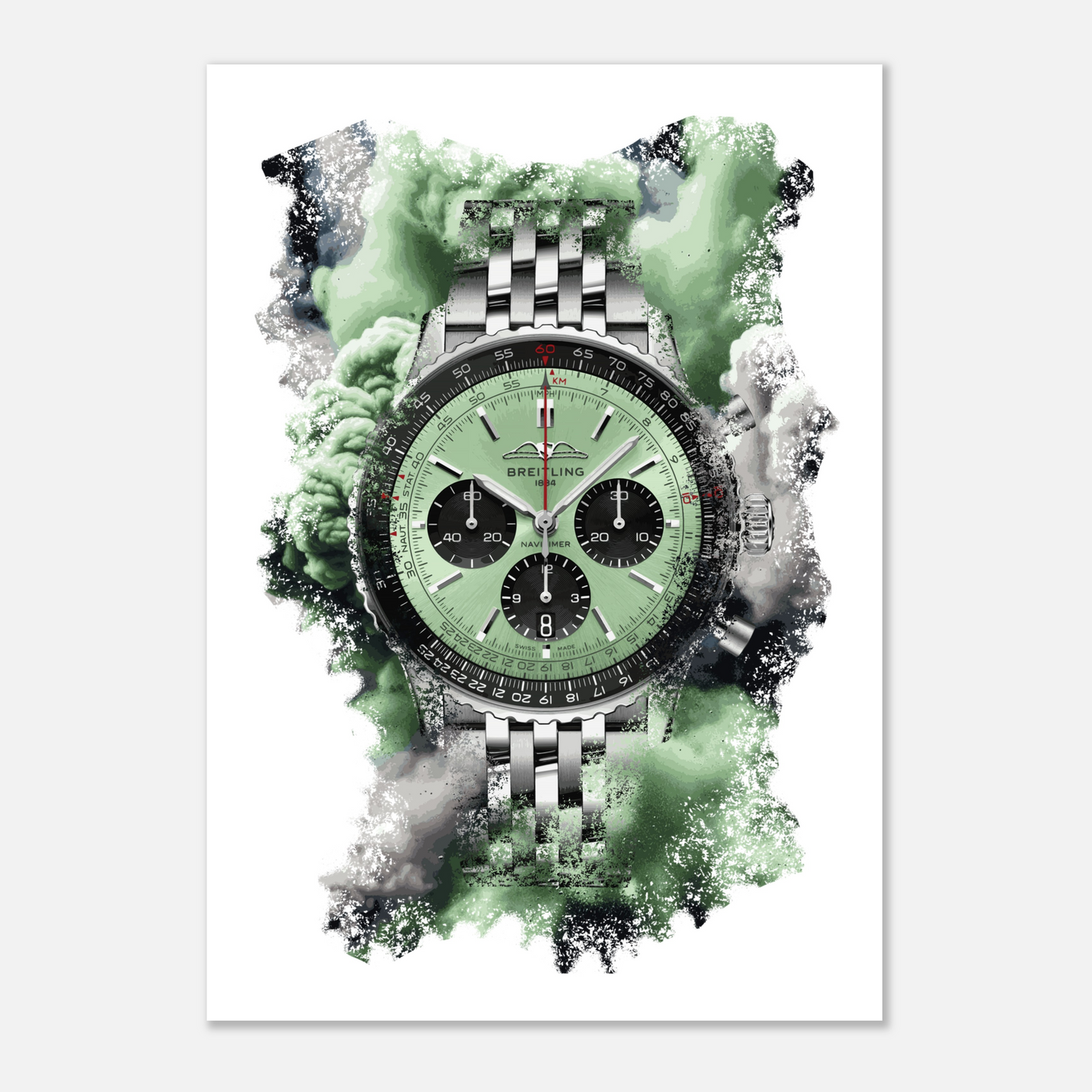 Navitimer B01 Chronograph Ref. AB0138241L1A1 Watch Art Print Poster