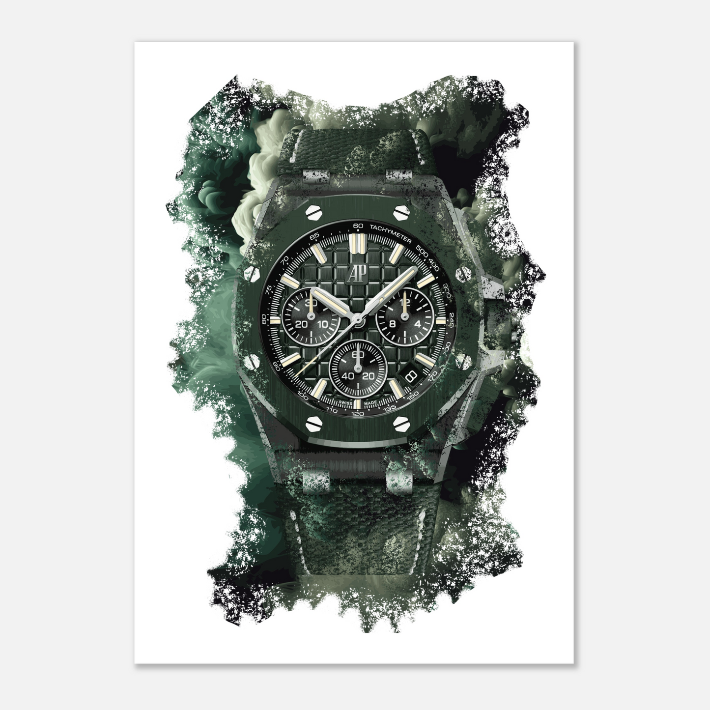 Royal Oak Offshore Selfwinding Chronograph Ref. 26420CE.OO.A063VE.01 Watch Art Print Poster